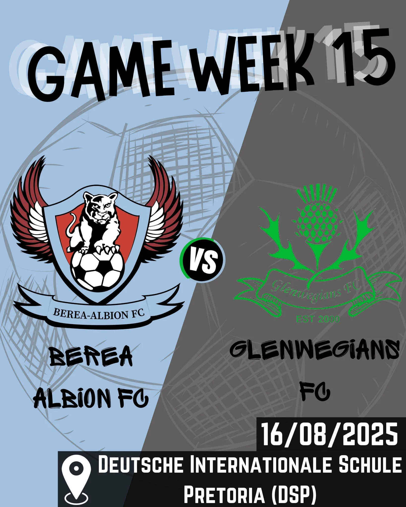 ⚽ Berea Albion FC Fixtures ⚽
📅 Saturday, 16 August
📍 Home &ndash; DSP

🟦 08h00 &ndash; U11 FAPDL vs Glenwegians
🟦 08h00 &ndash; U11 Div 3 &ndash; BYE
🟦 08h50 &ndash; U13 FAPDL vs Glenwegians
🟦 08h50 &ndash; U13 Div 3 vs Glenwegians
🟦 09h50 &nd