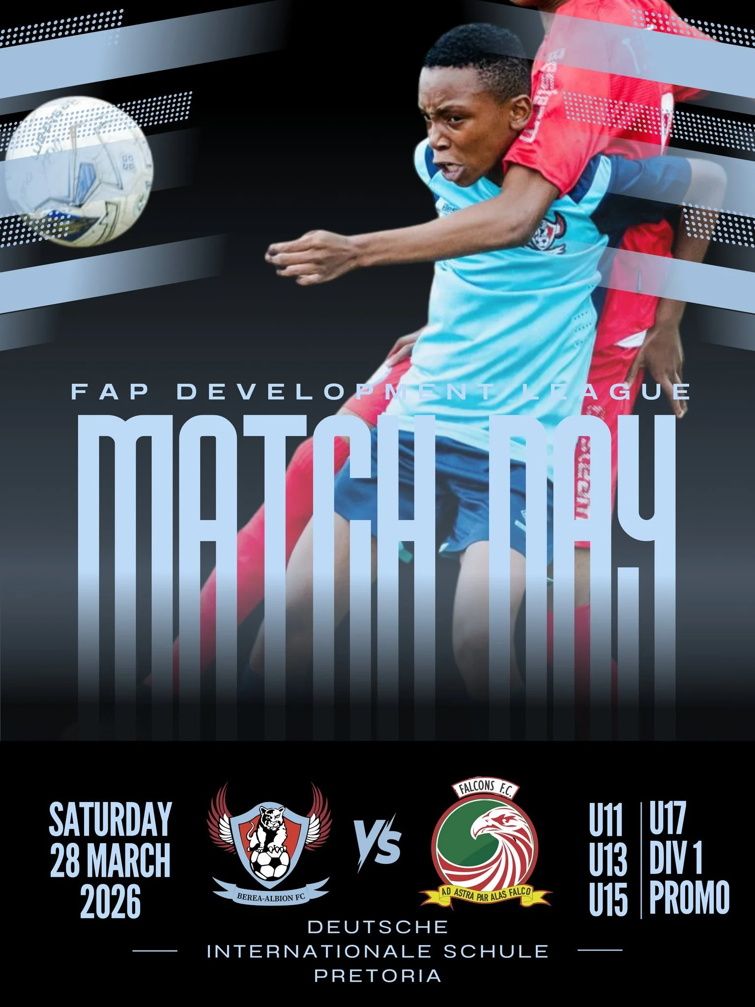 ⚽🔥 WEEKEND FIXTURES &ndash; BEREA ALBION FC 🔥⚽

📅 Saturday Matchday
📍 DSP

A full day of football at home as our teams take the field across all age groups and divisions. Let&rsquo;s fill the sidelines and bring the energy! 💙

🟦 08h00
U11 Div 1