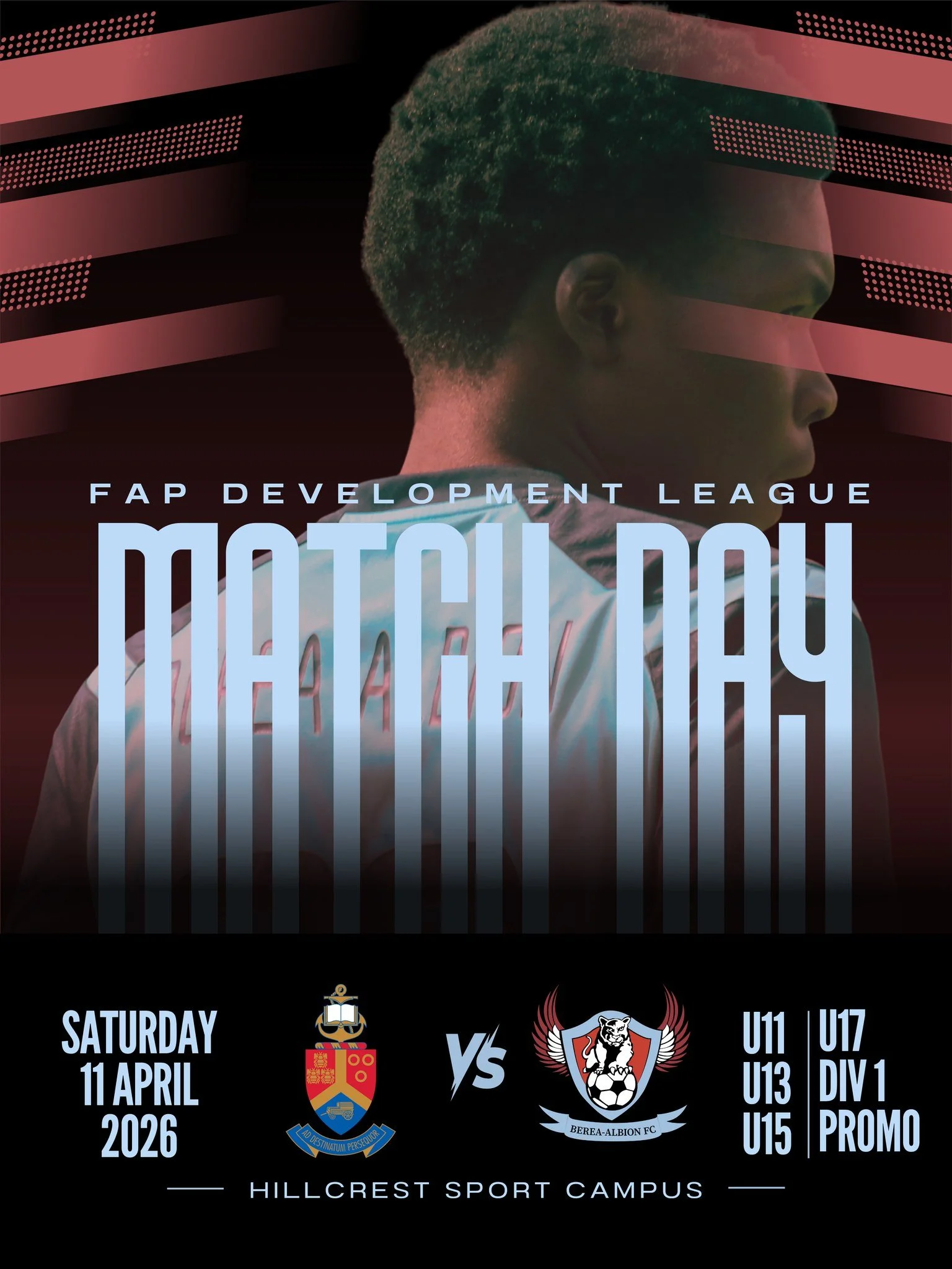 ⚽🔥 MATCHDAY &ndash; BEREA ALBION FC 🔥⚽

📅 Saturday, 11 April

A full day of football as we take on Tuks across the junior divisions, with senior sides also in action 💪💙

🟦 08h00
U11 Div 1 &amp; Div 2 vs Tuks

🟦 08h50
U13 FAPDL &amp; Div 2 vs T