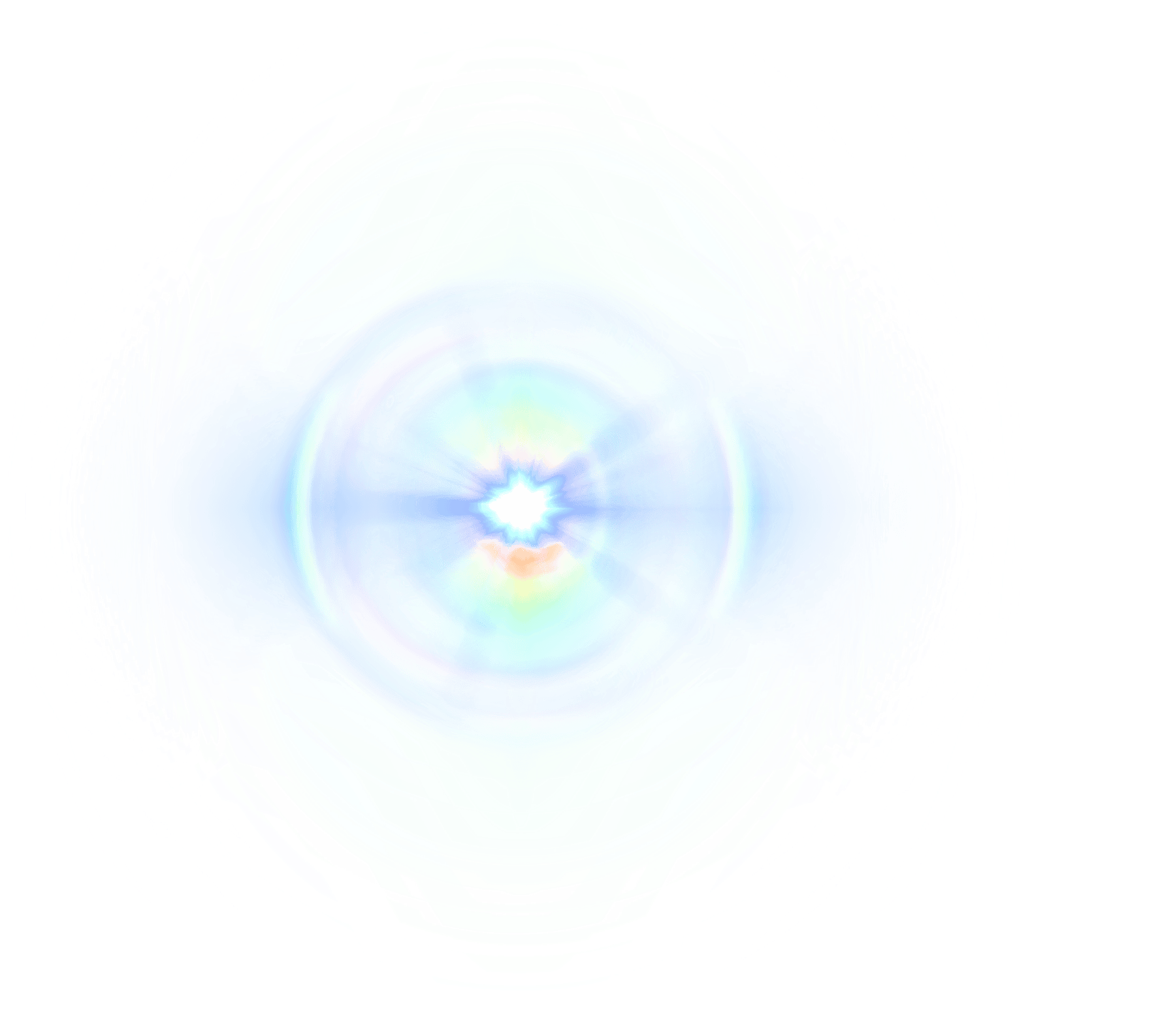 Ein digitales abstraktes Muster mit blauen, grünen und weißen Farben in einer runden Form.