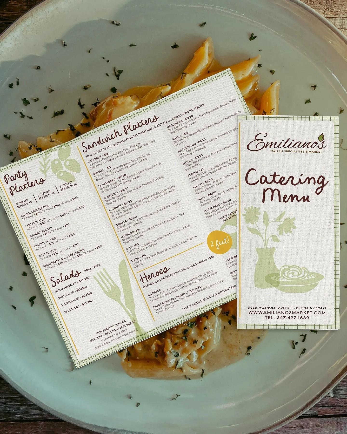 ciao Bella!🍝🍋

We loved designing these menus for @emilianosmarket made complete with rustic textures and piazza vibes. 

Because when the food is this good, the menu should be too 🍝✨