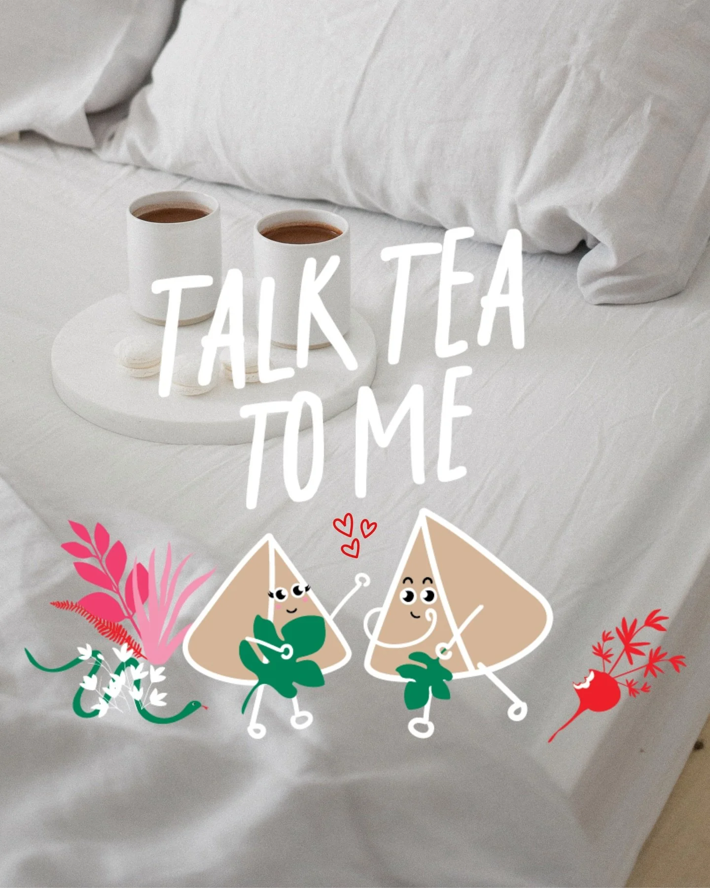 Talk tea to me! Of all the Tea Mascots we&rsquo;ve designed, these steamy, cheeky love birds might be my fave. 😍🍃💖 created for @kubo_tea Maca Passion Fruit Tea, known to help enhance your libido and increase your energy (even after hours!) 😉