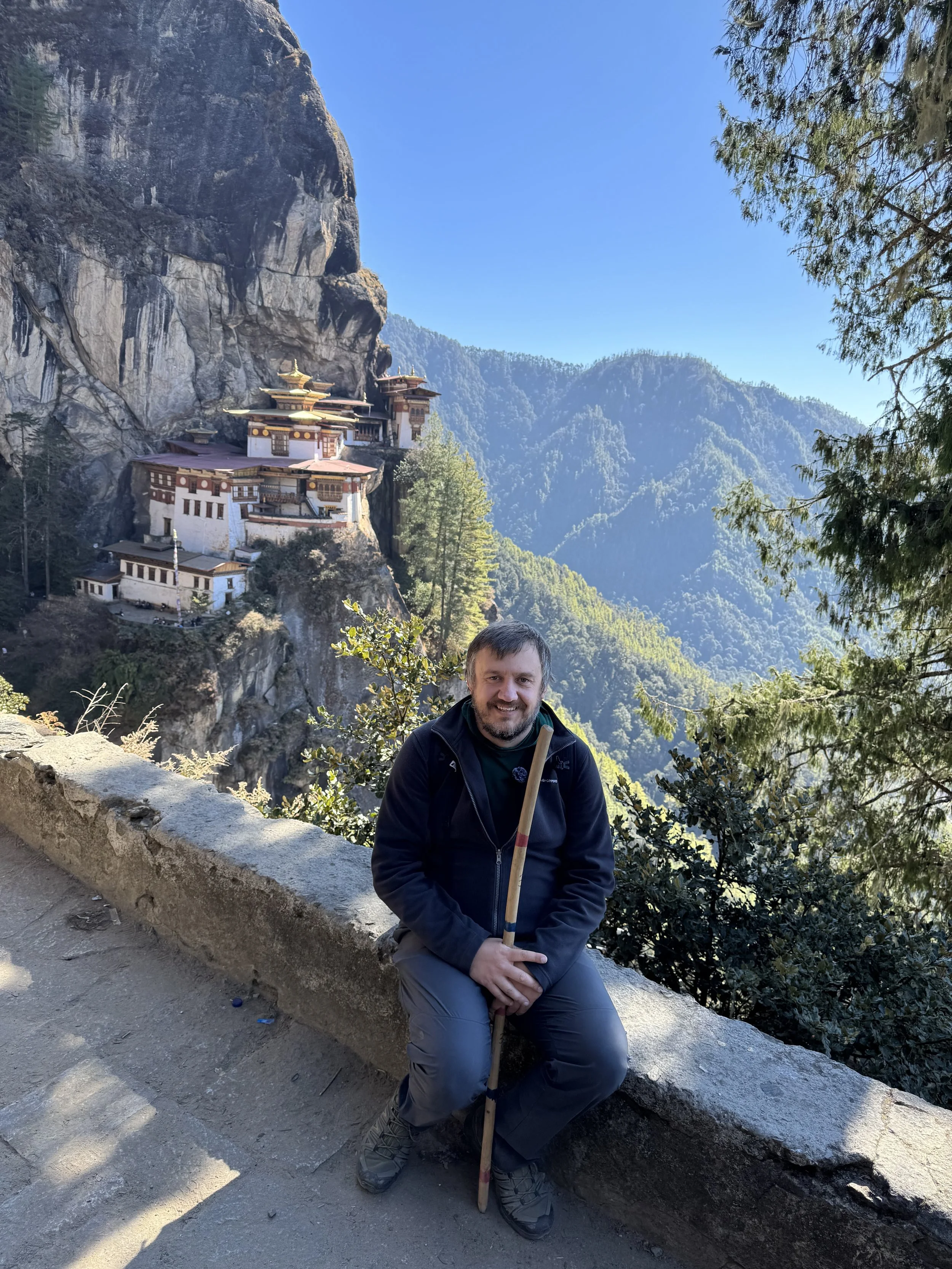 James Hammond at the Tiger's Nest Monastery in Bhutan
