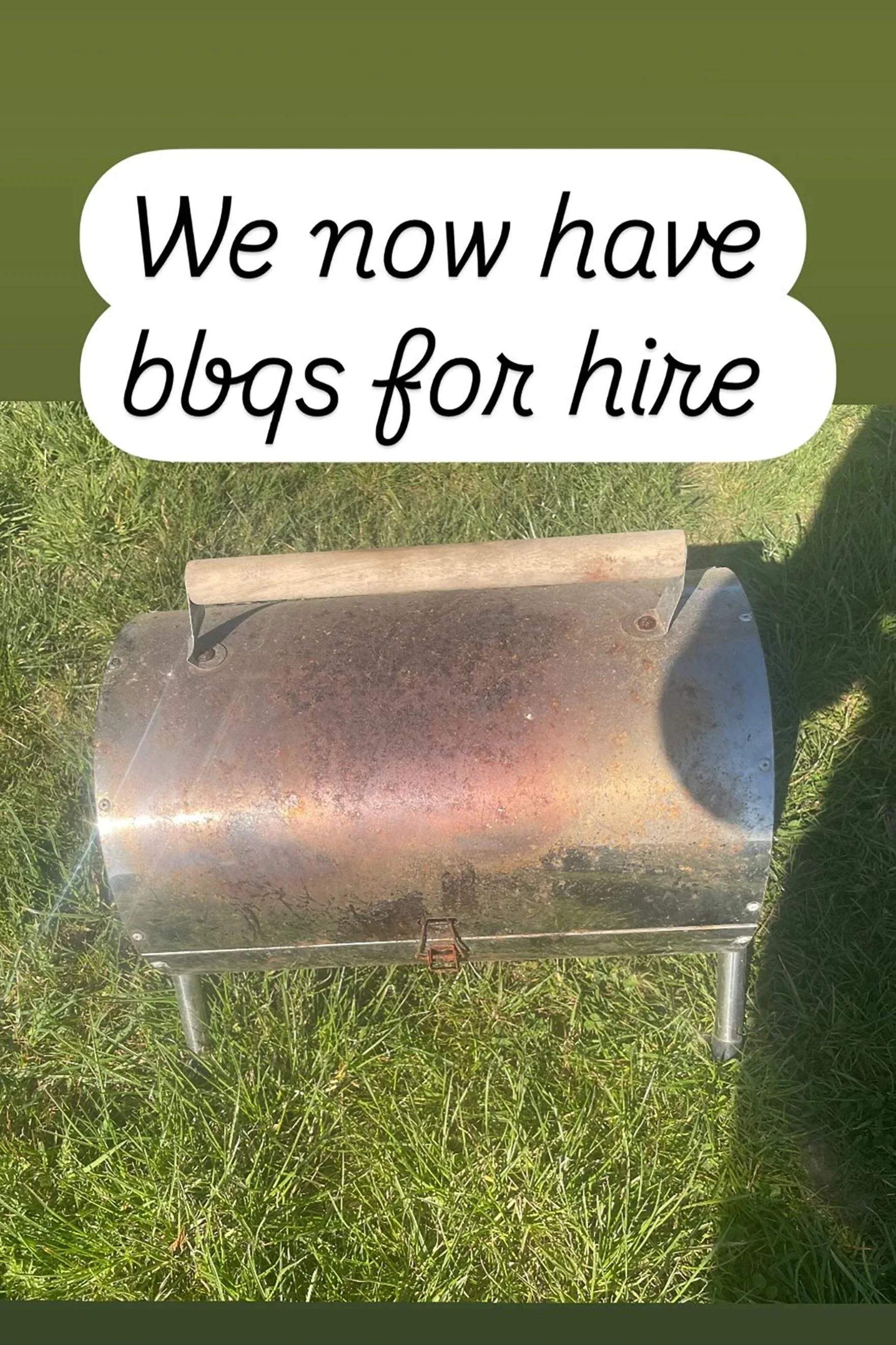 We hire BBQ's and fire pits 