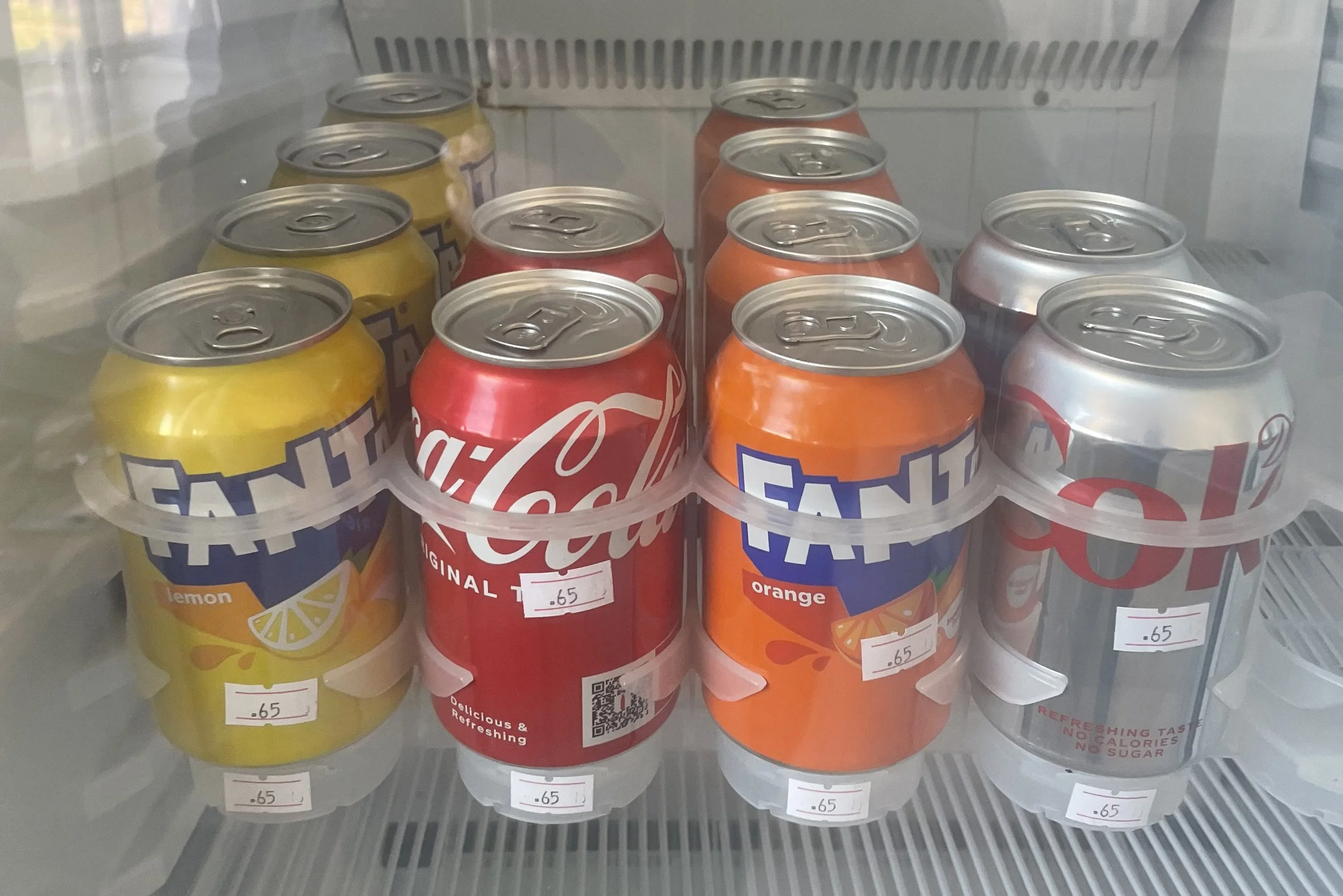 Cold drinks in the shop 