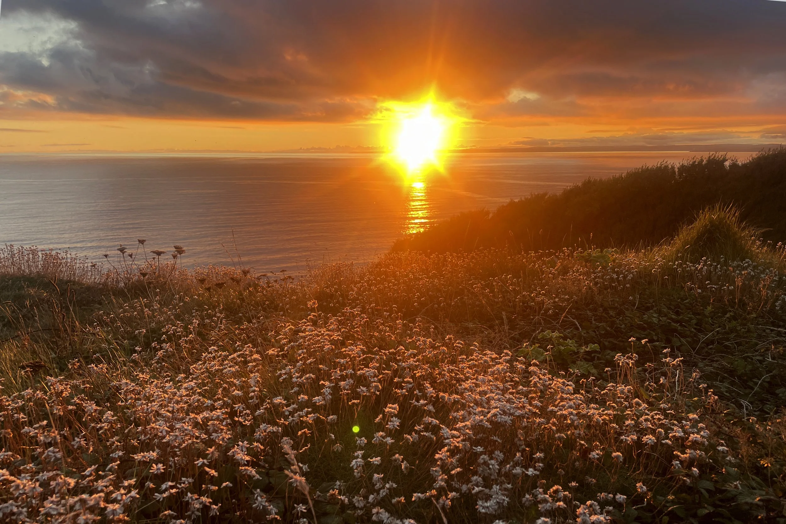 sunset at fishing cove 