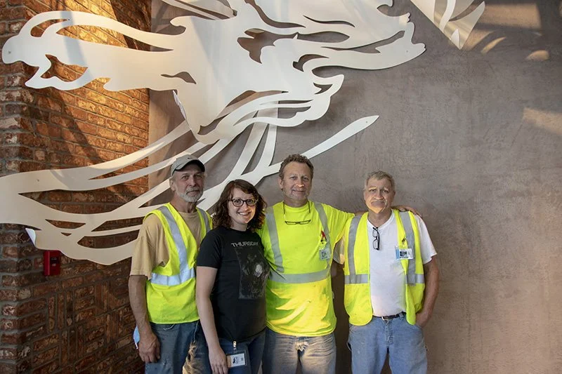 Finished! We survived, just barely, and lived to tell the tale. MGM is thrilled, and so am I.
Huge thanks to everyone at RAREculture (art advisor), MGM (client), Polich Tallix (fabricator), Kris Collins of MGAC (project manager), and all of the kind