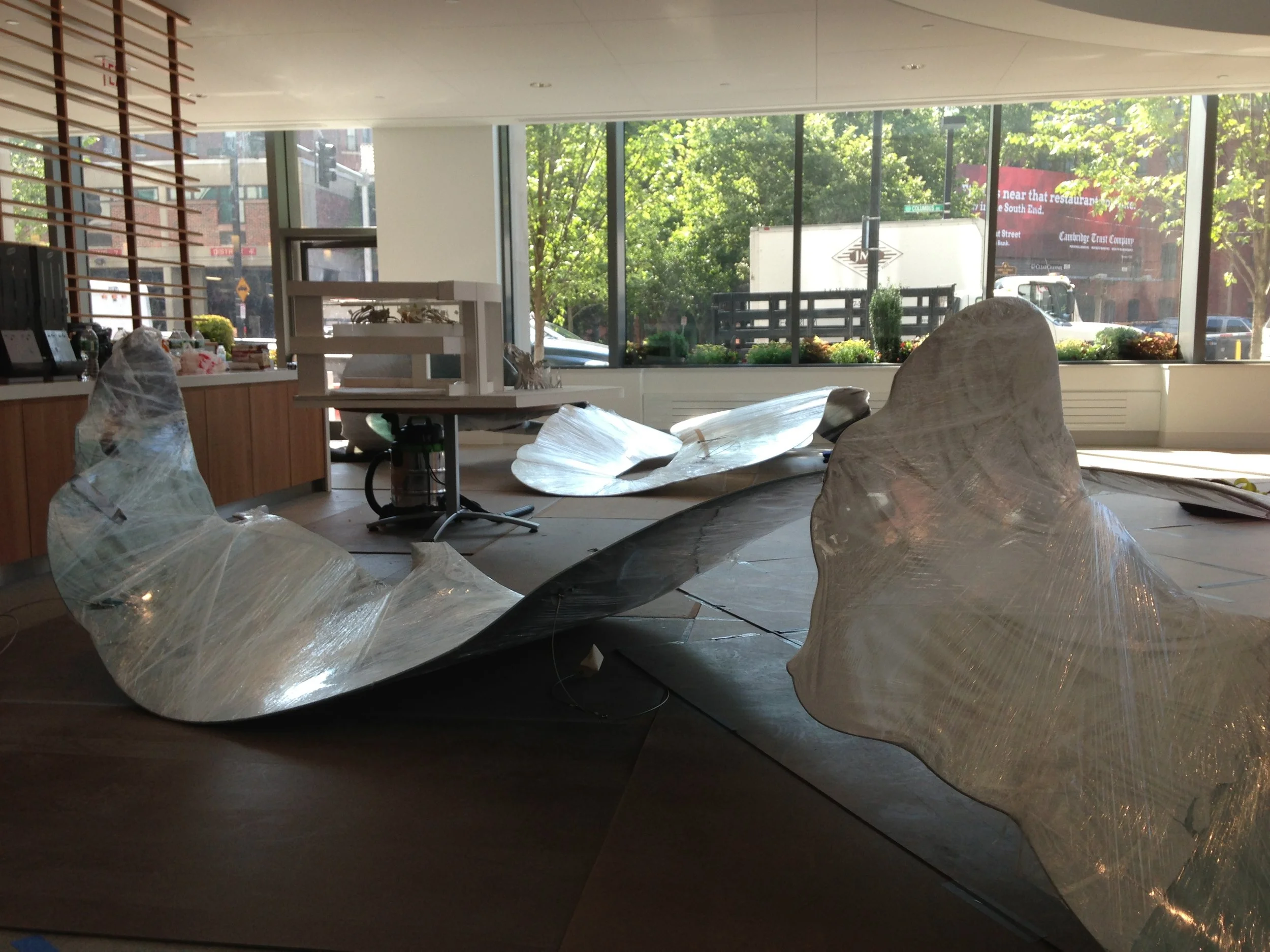 Interior pieces shrink-wrapped and ready.