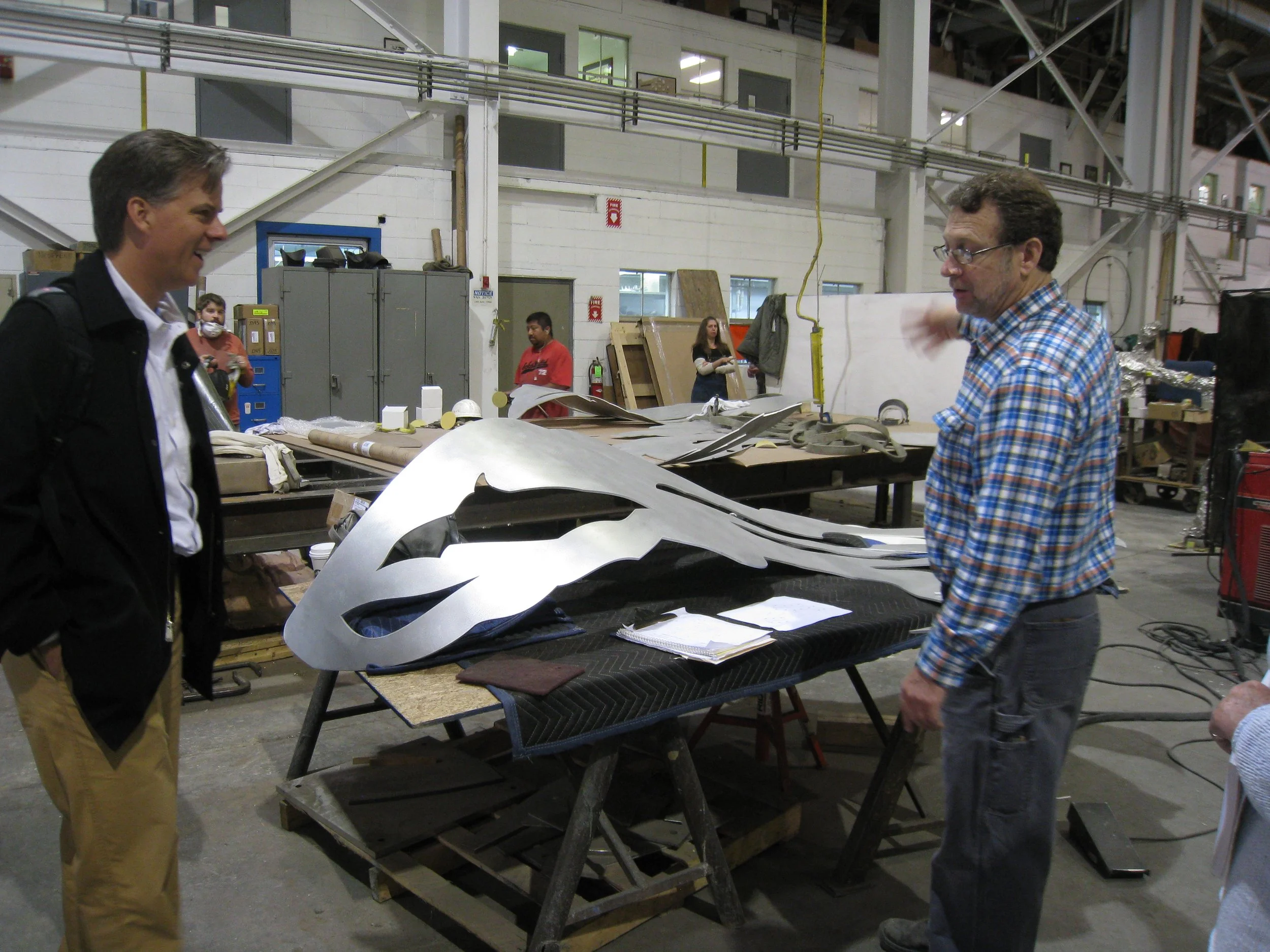 Kris and Mike talking shop. These guys are THE BEST.