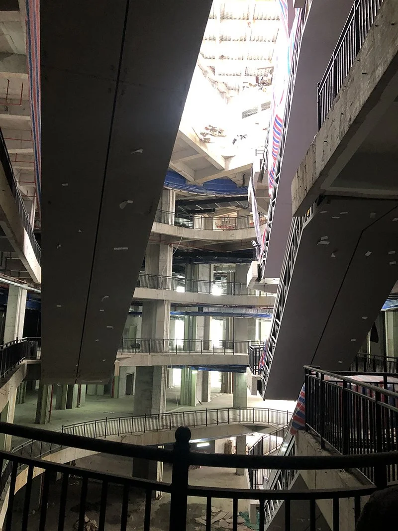 This was the state of construction when I came into the project. But I had a lot of renderings and architectural plans which I diligently converted from millimeters to inches and back to millimeters, because I was in my brother-in-law's garage with a