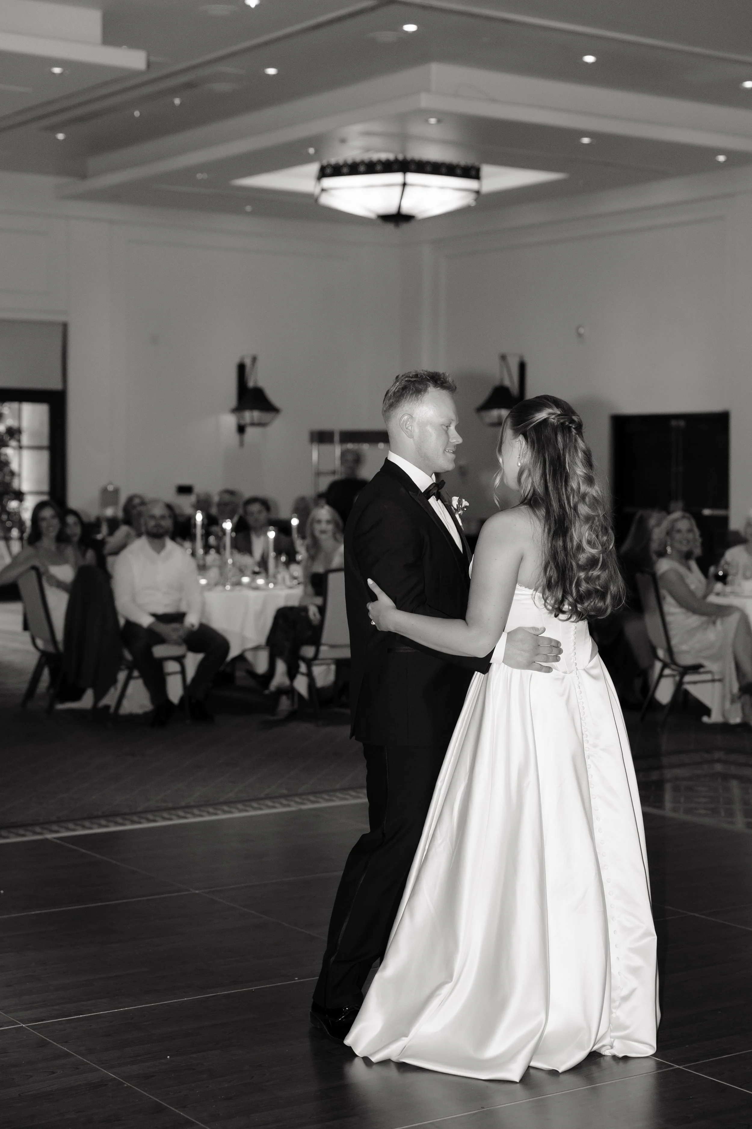 Bride and groom sharing their first dance at The Scott Resort & Spa wedding in Scottsdale, Arizona
