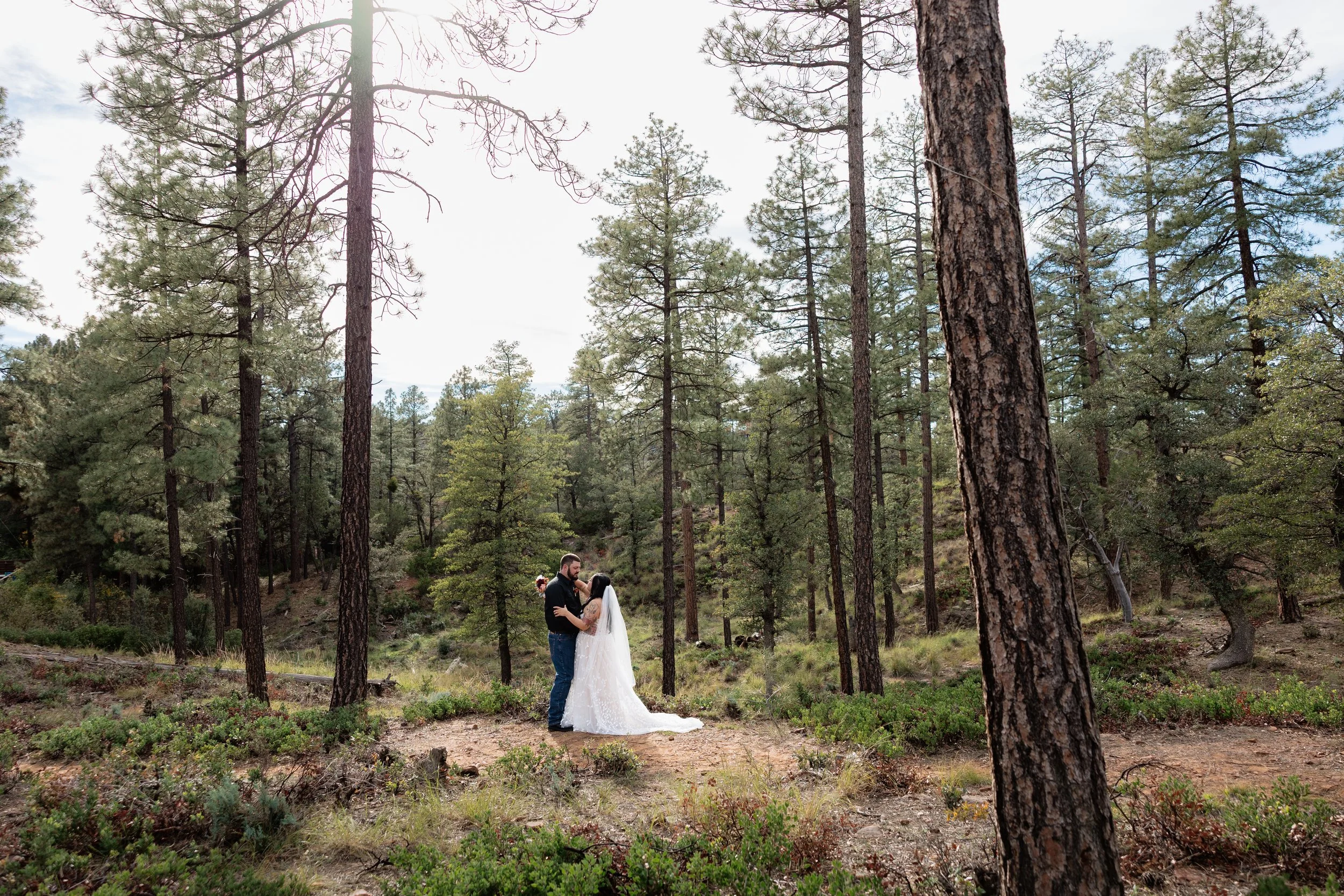 wedding photos at the cabins on strawberry hill in strawberry arizona wedding photography