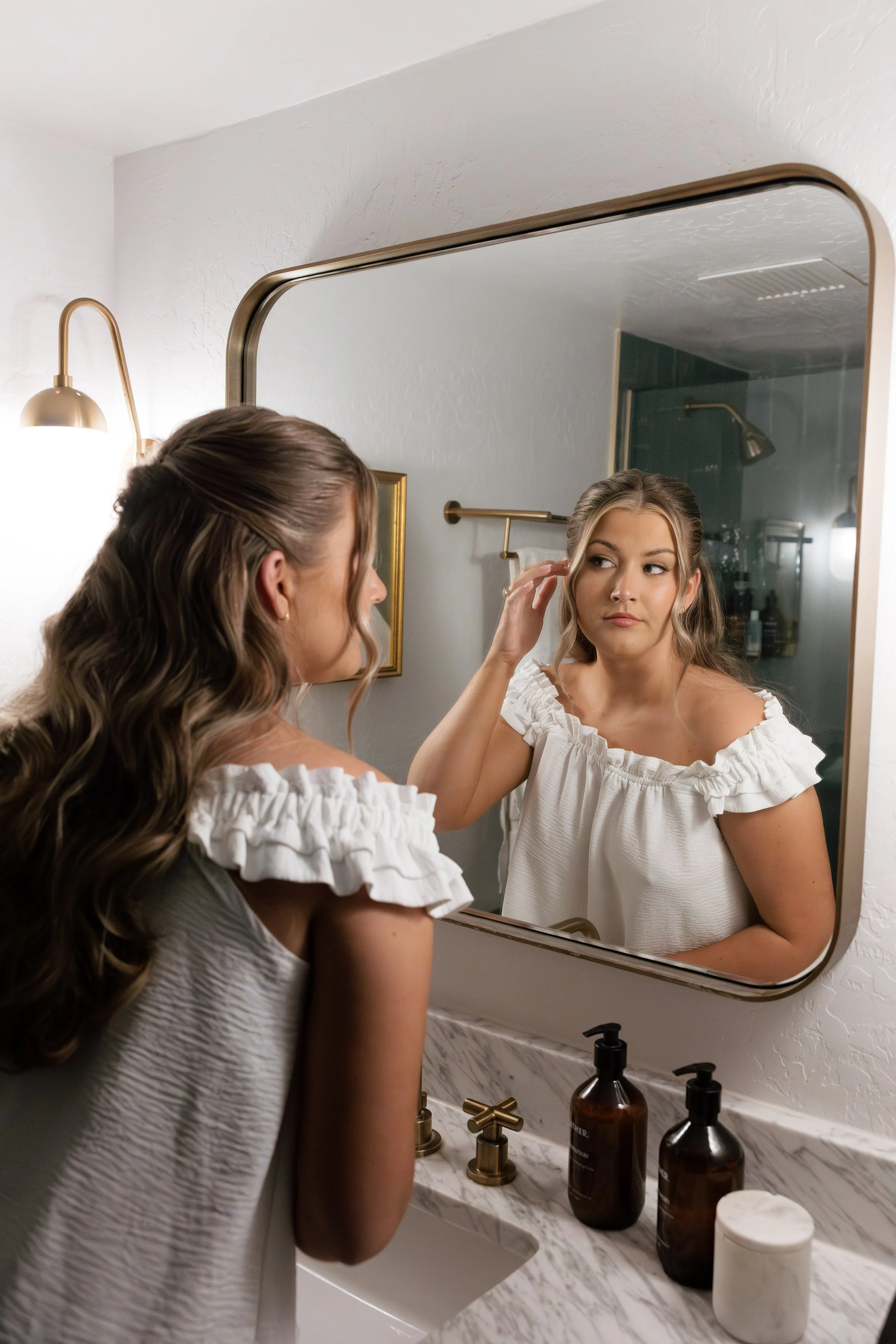 Bride getting ready at The Scott Resort & Spa wedding in Scottsdale, Arizona