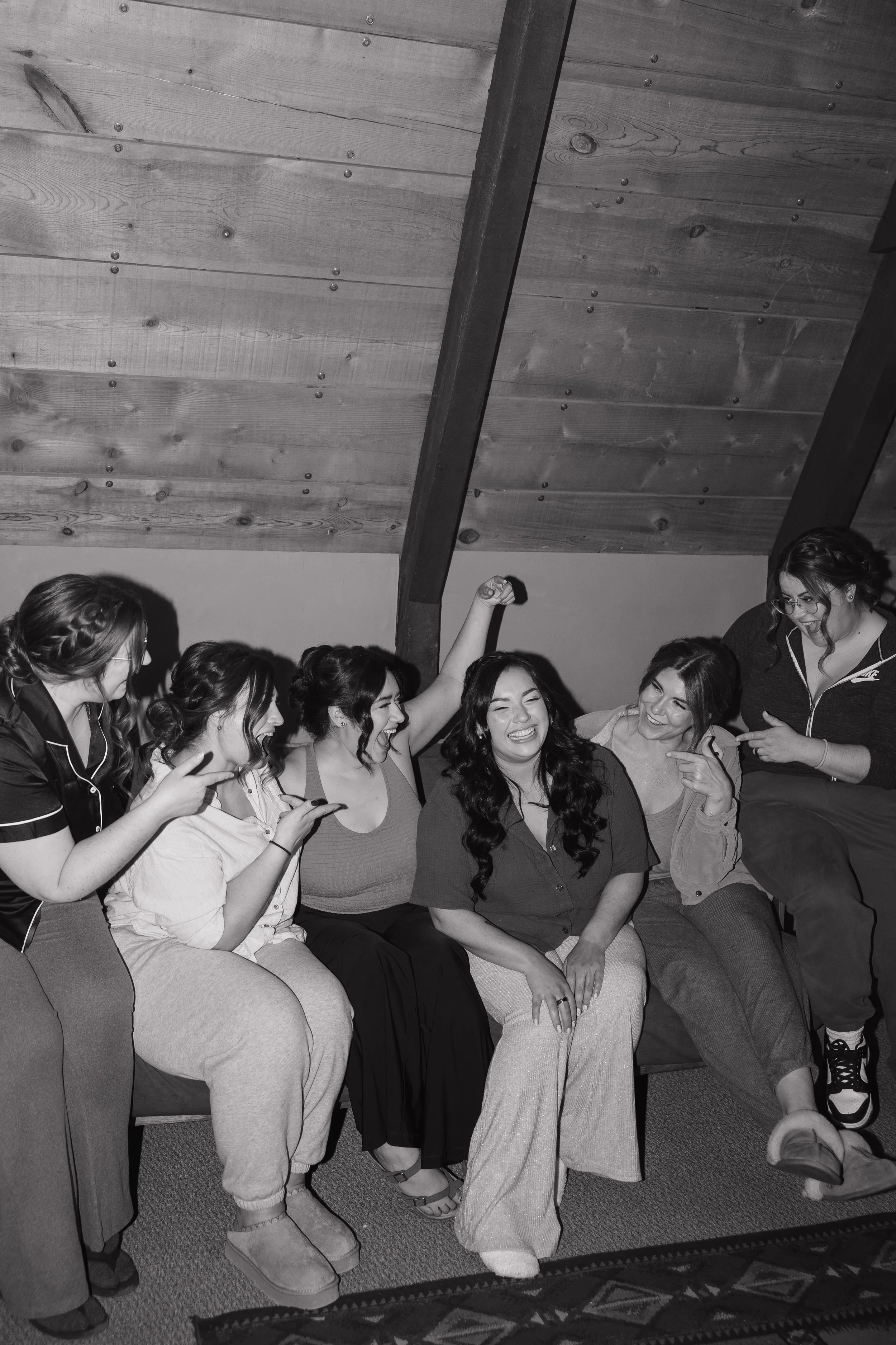 bridal party in the bridal suite before the wedding ceremony