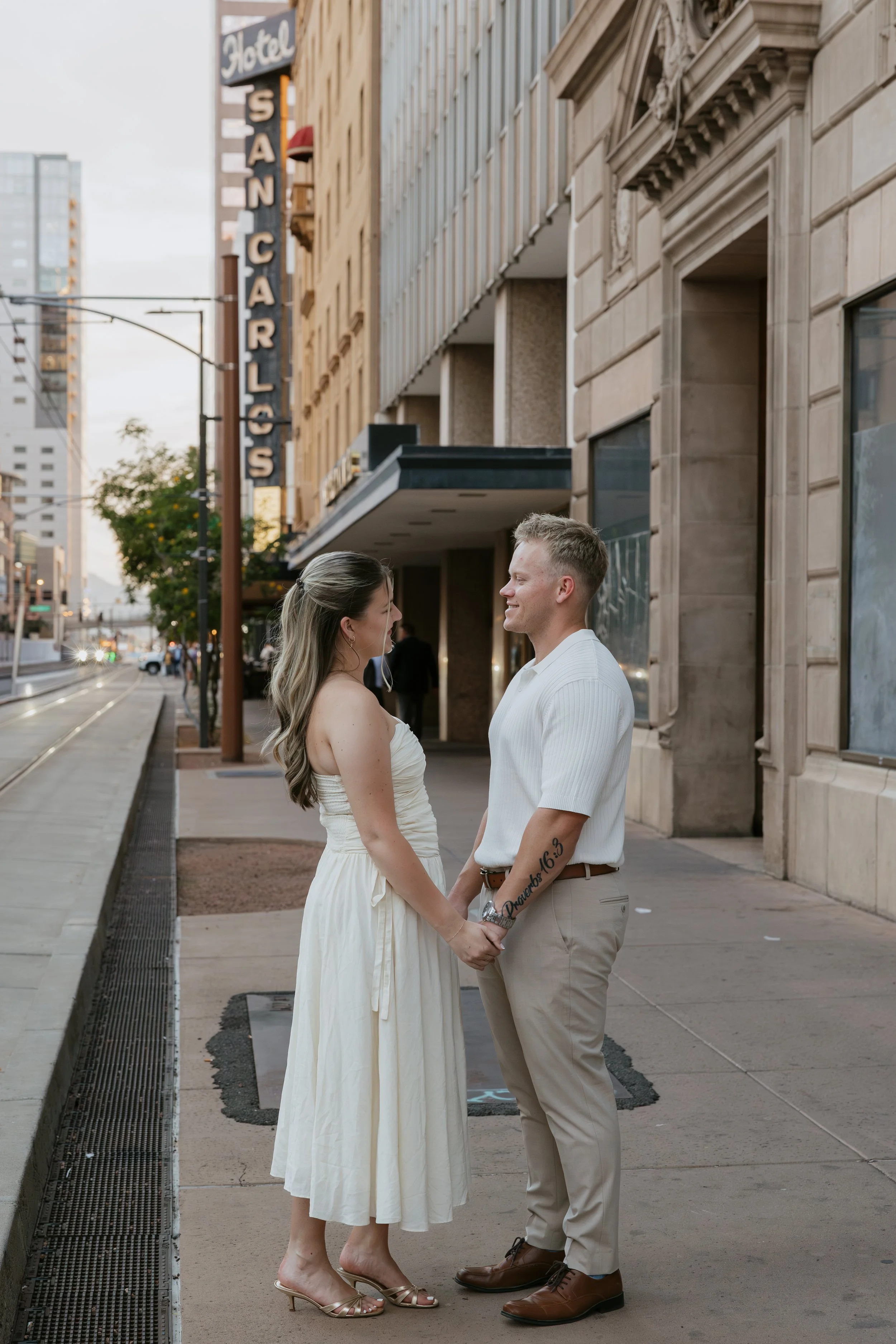 downtown phoenix engagement photos