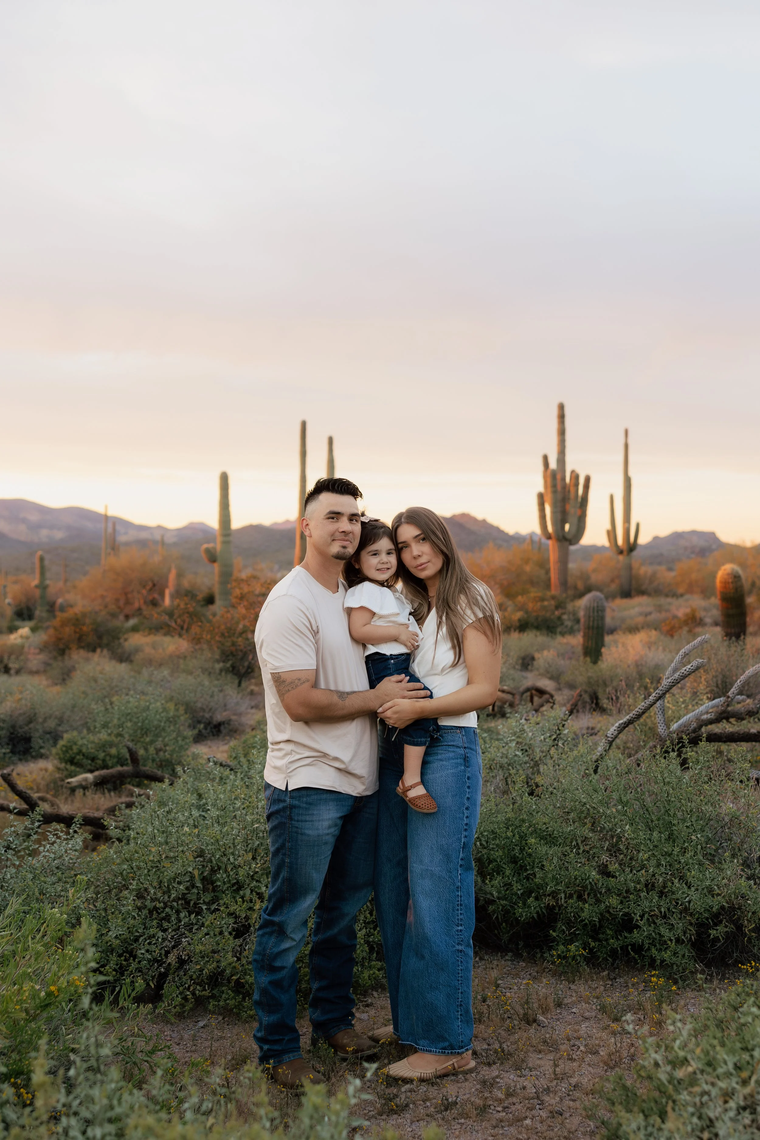 golden hour desert family photos