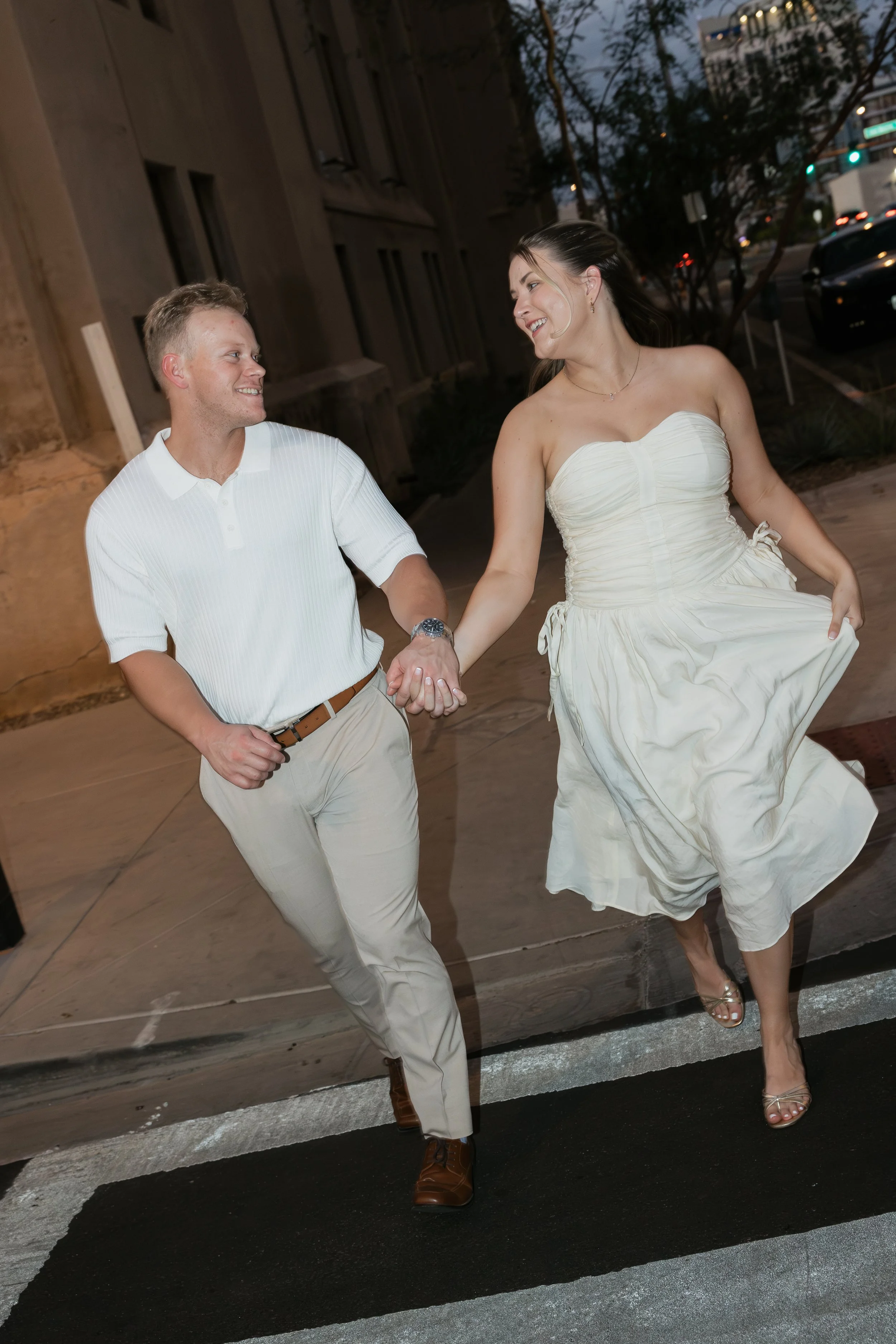downtown engagement photos