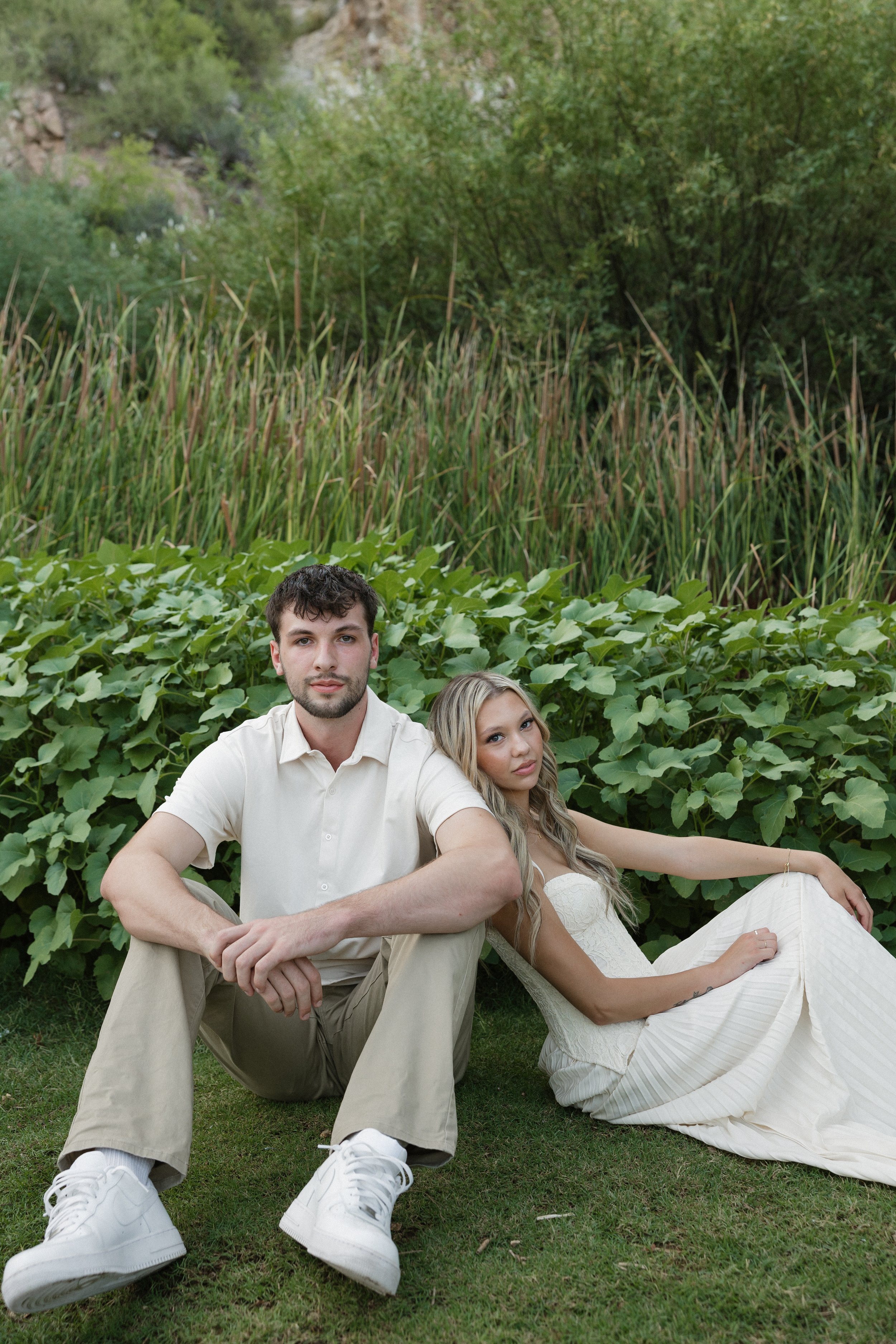 editorial engagement photos with a newly engaged couple in arizona