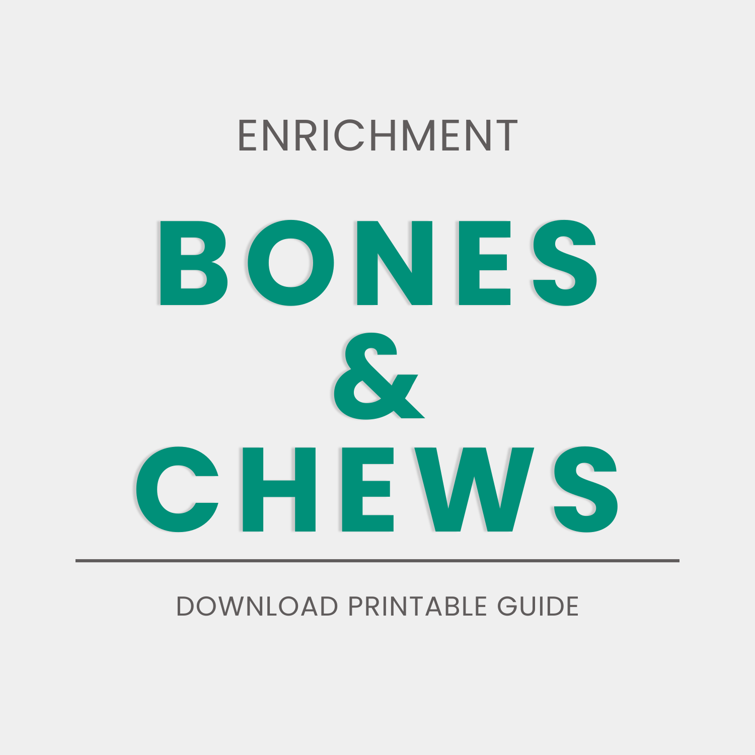 Guide to Bones &amp; Chews