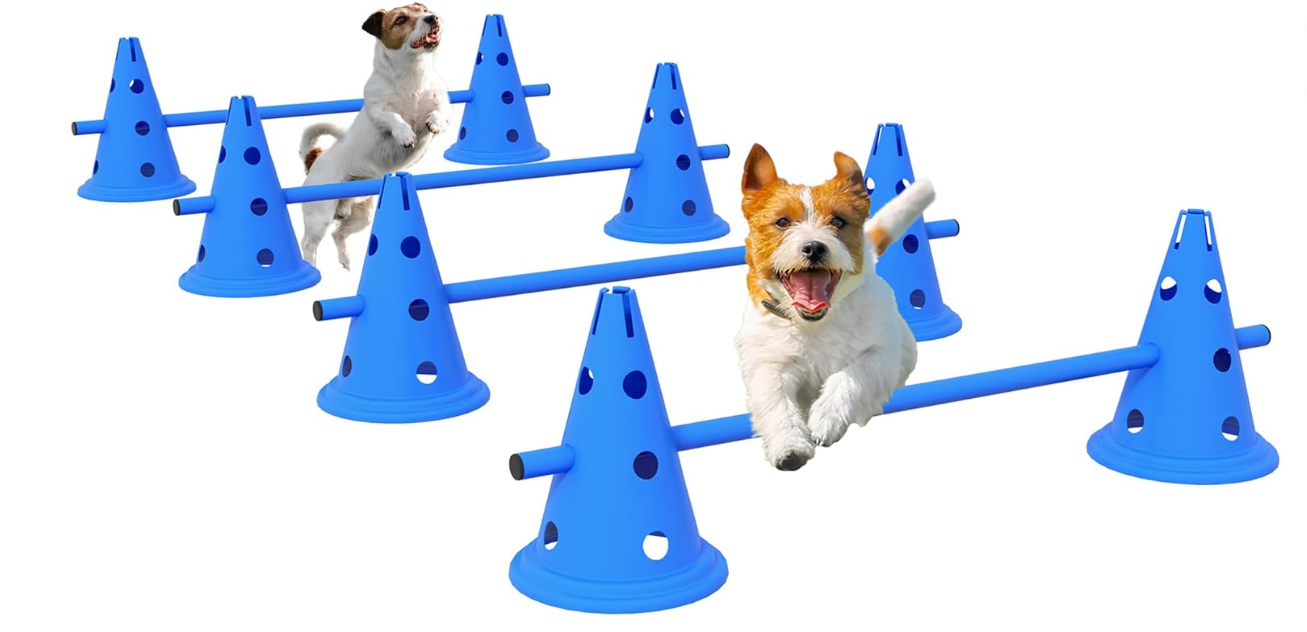 PawHut Cavalettis - Starter Kit with Carrying Bag
Set of 4 (8 Cones 4 Poles) 