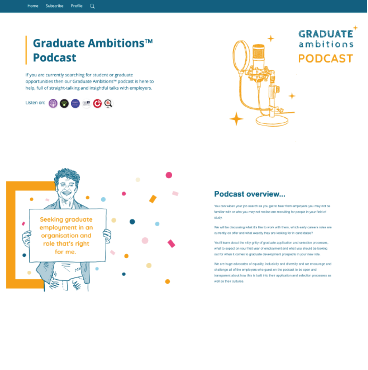 03_Graduate Ambitions podcast site with PodBean.png
