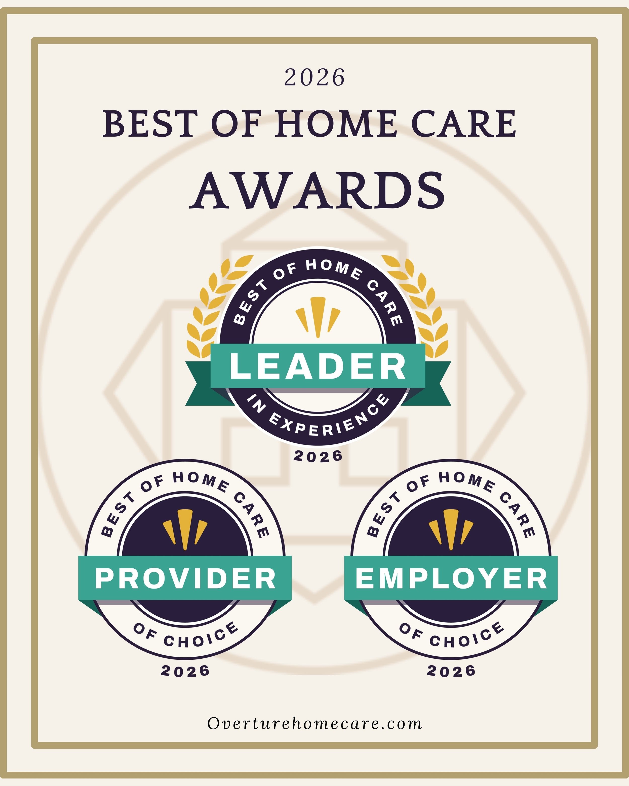 Overture Home Care Earns 2026 Best of Home Care Awards for the Fifth Year in a Row