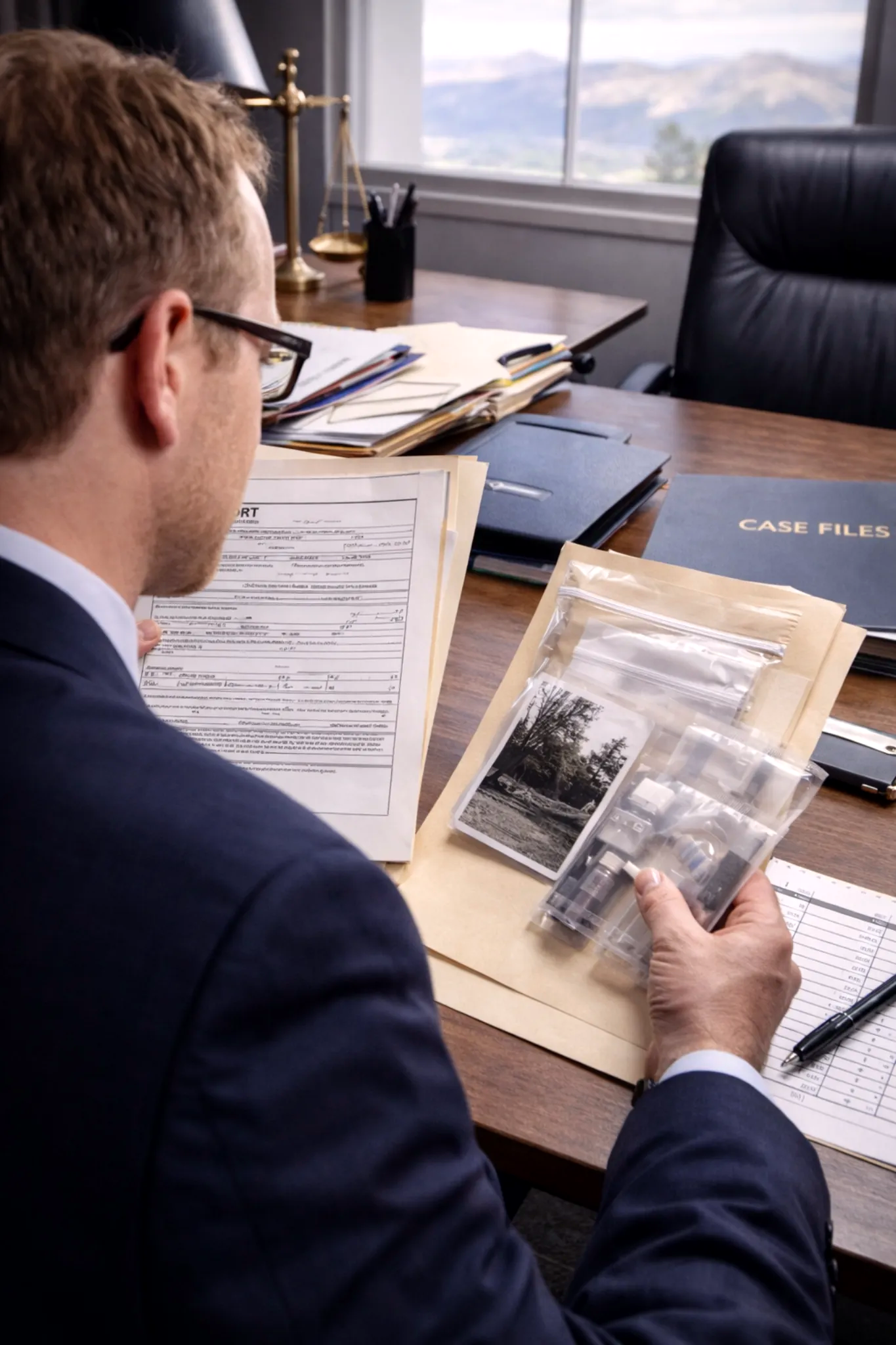 Utah criminal defense attorney reviewing digital communications and case documents related to an enticing a minor investigation.