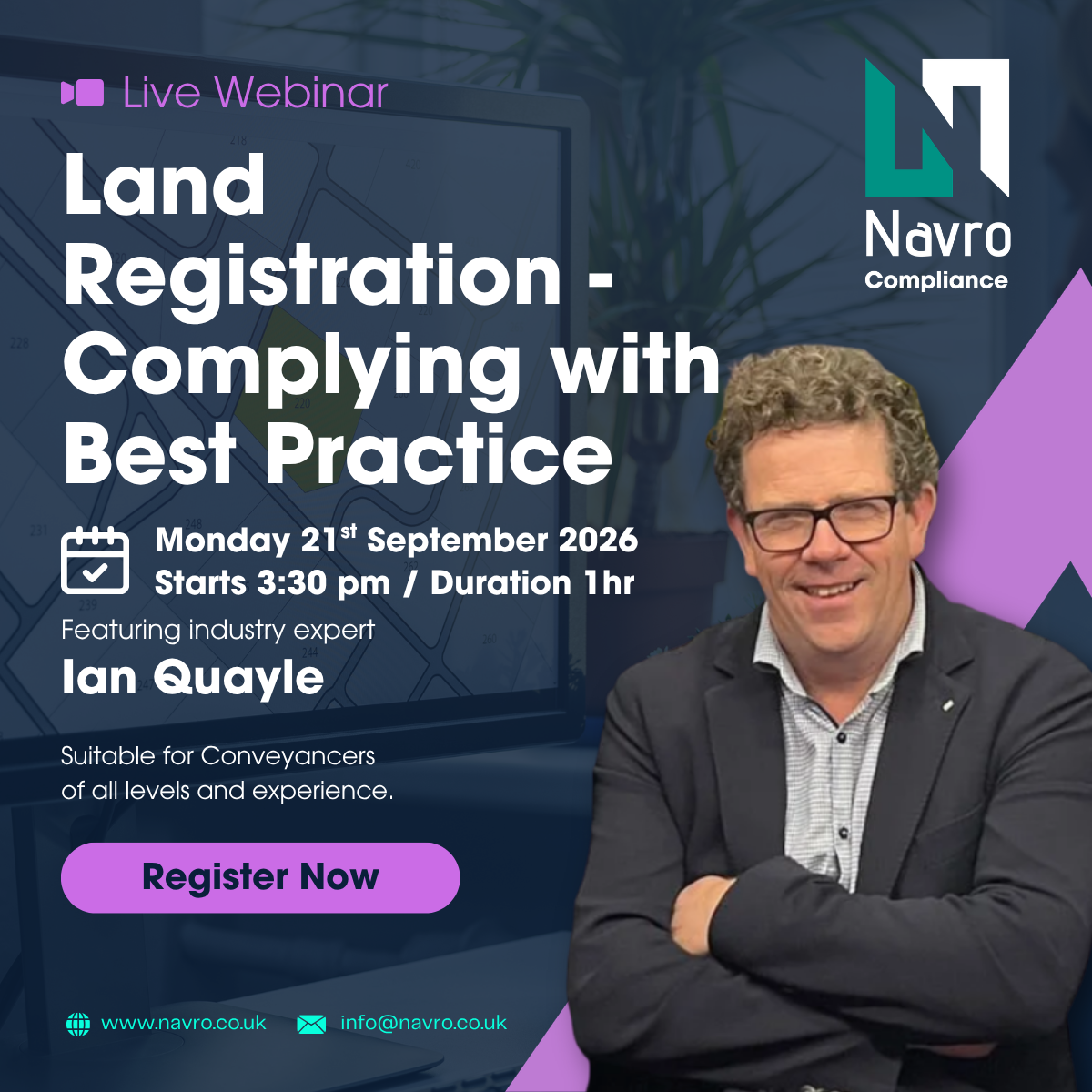 FREE CPD LIVE WEBINAR Land Registration - Complying with Best Practice