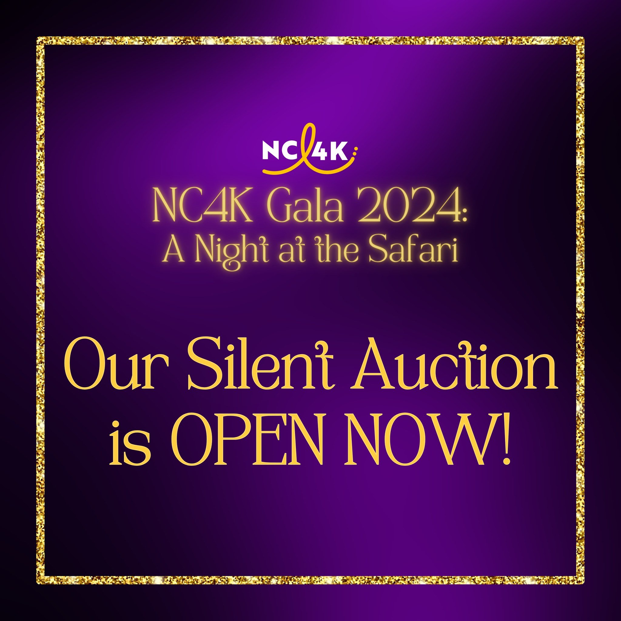 Our 2024 Gala Silent Auction is NOW OPEN! 
Anyone is eligible to bid on these incredible items. From gift cards to ticket packs to gift packages, we have over 50 items available to bid on, and all proceeds go towards NC4K's mission of supporting kids