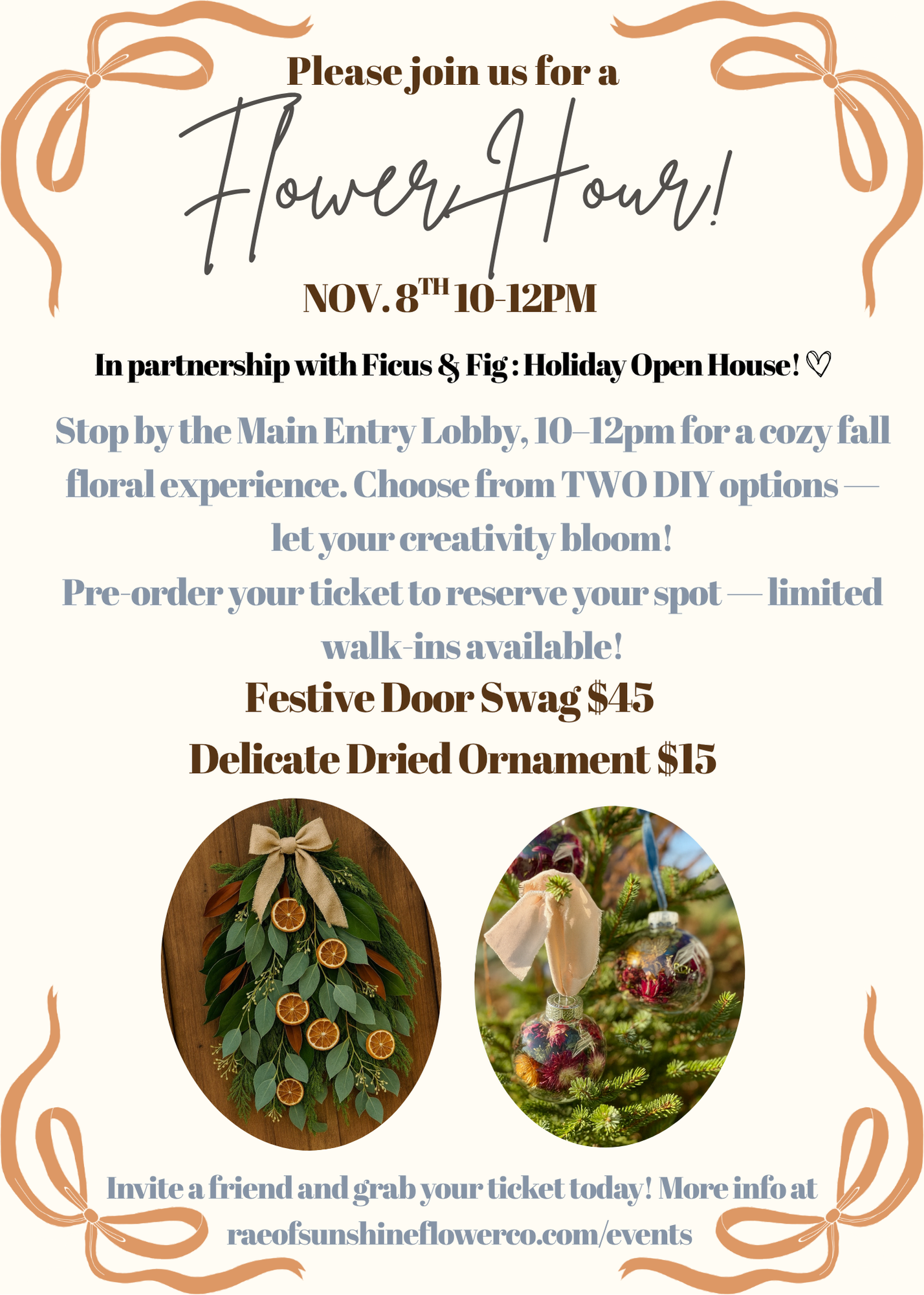 Flower Hour! Holiday Edition w/ Ficus & Fig 