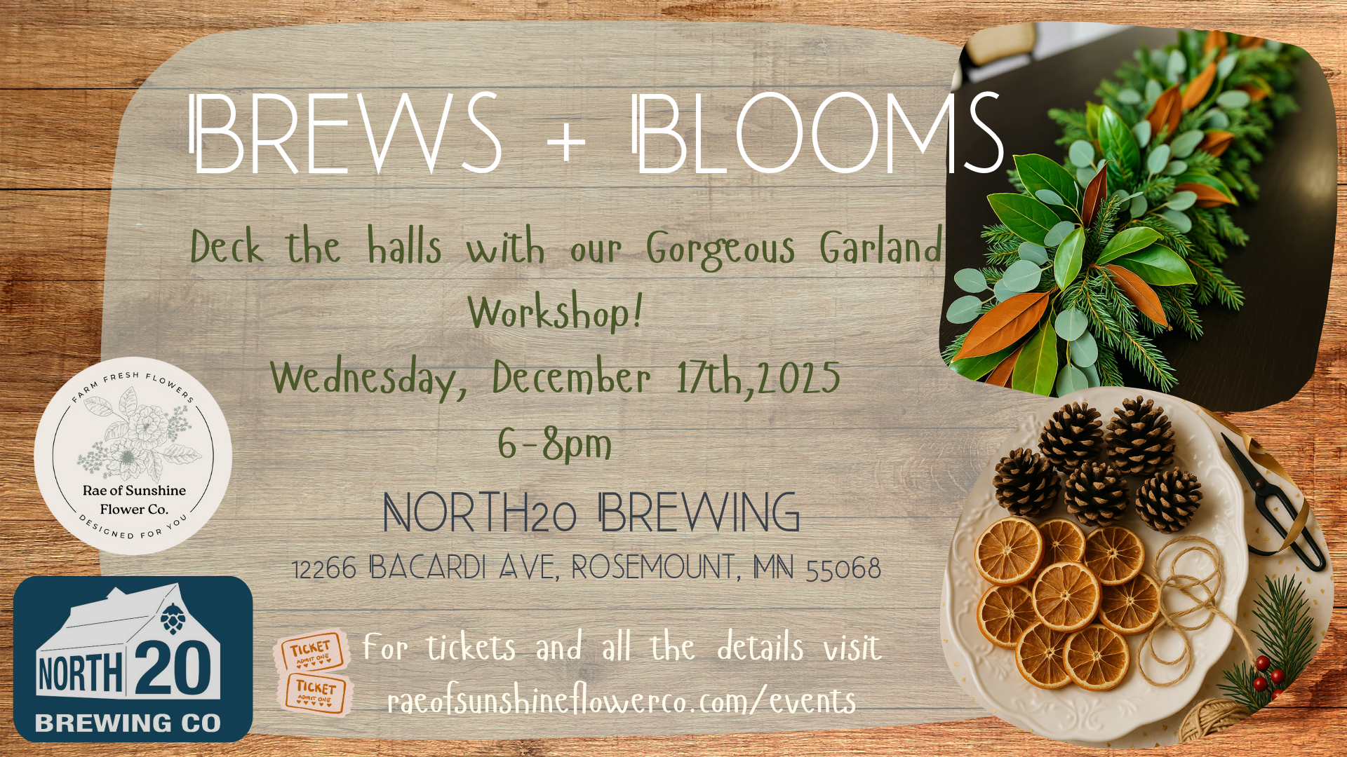 Brews + Blooms: Garland Edition!