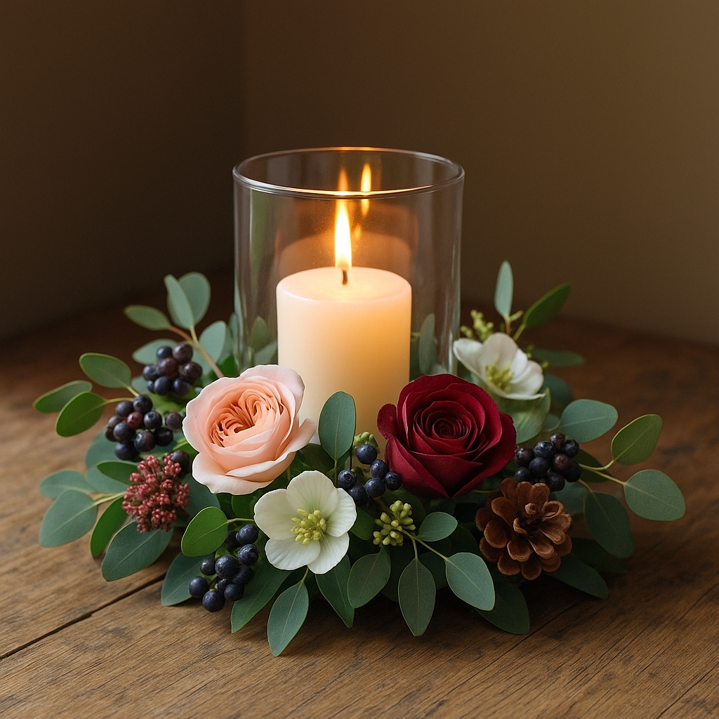 Floral Elegance with Candlelight Glow.png