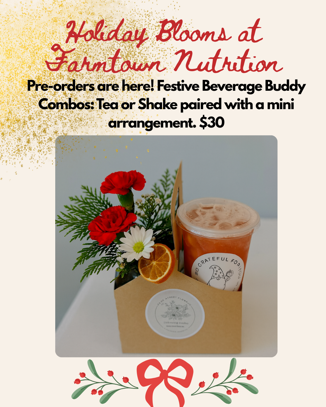 Holiday Blooms at Farmtown Nutrition!