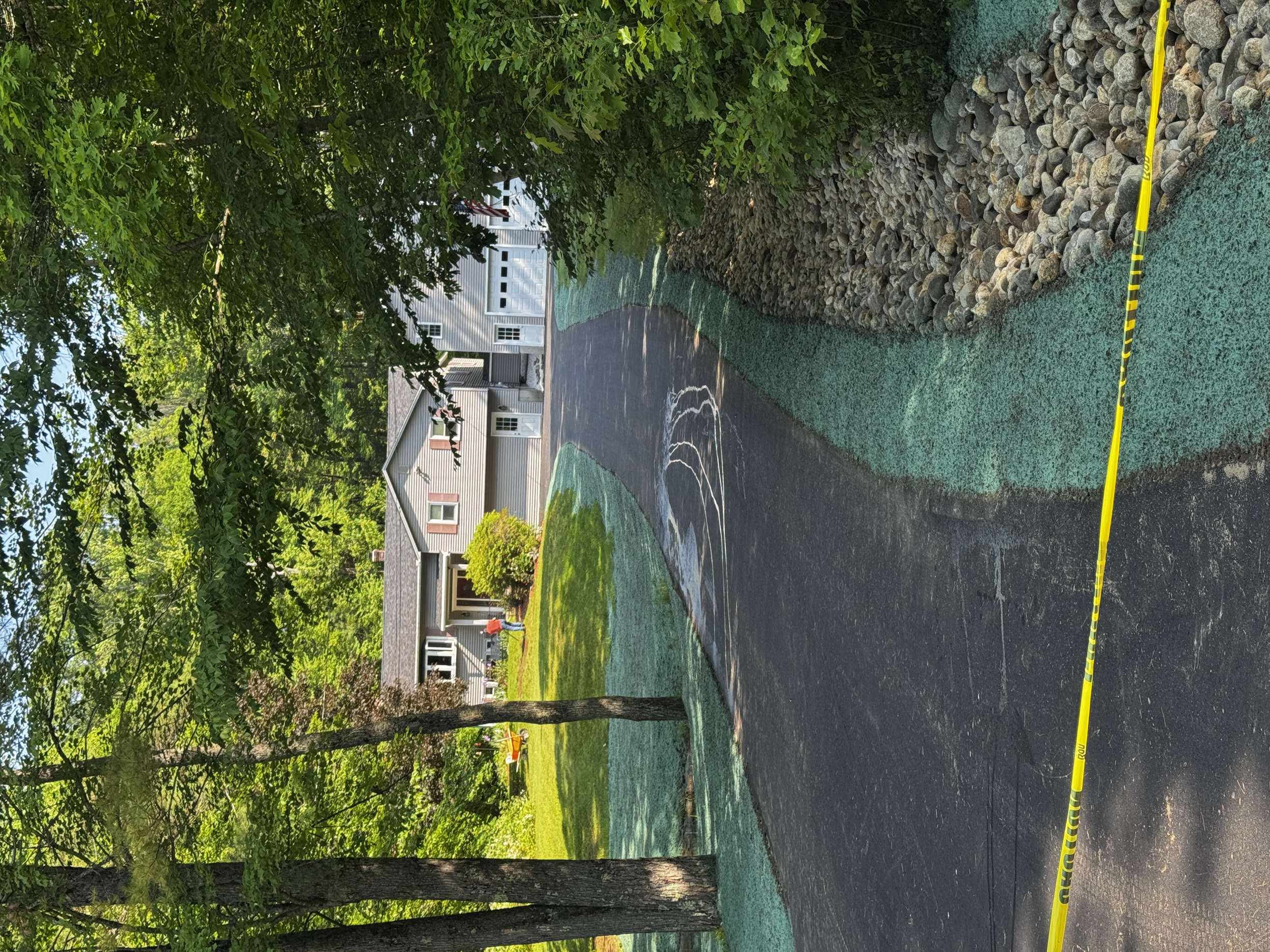 Drainage Swale and Loam/Hydroseed