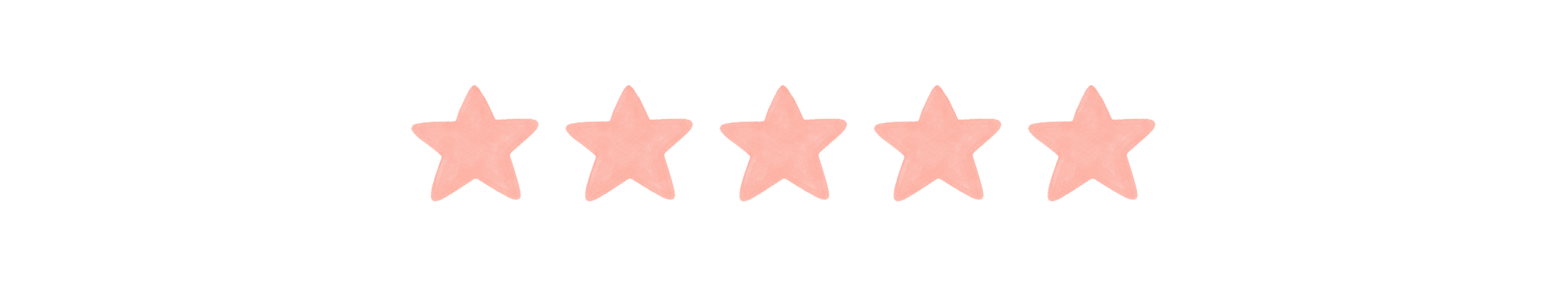 5 pink hand-drawn stars