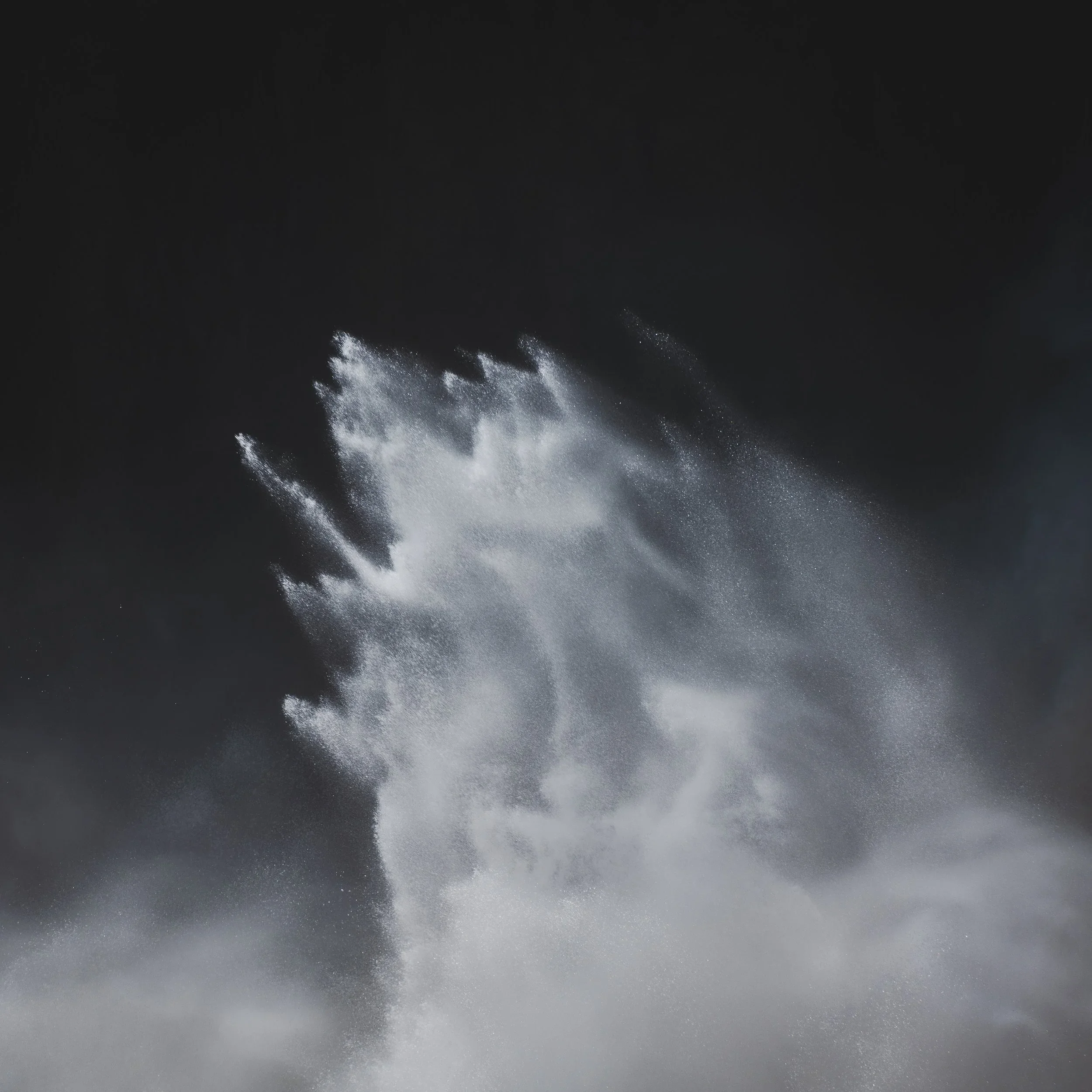 An abstract study of a high-velocity water splash at Iguazu Falls. By subtracting the surrounding landscape, the frame reveals the 'Mental Skeleton' and raw kinetic energy of the water.