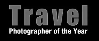 Text reads 'Travel Photographer of the Year' on a black background.