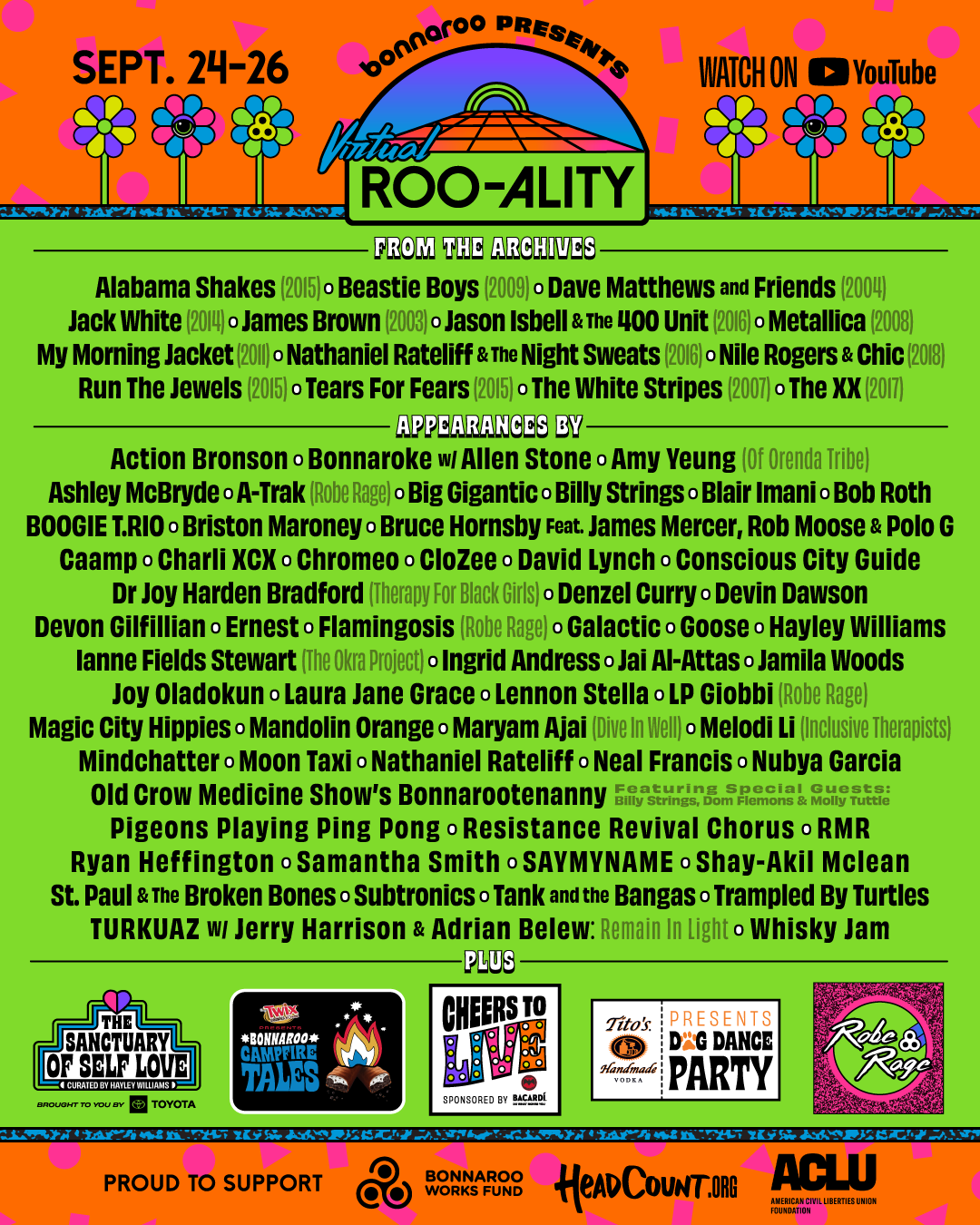 Bonnaroo Presents Virtual ROO-ALITY - Streaming Sept 24 - 26