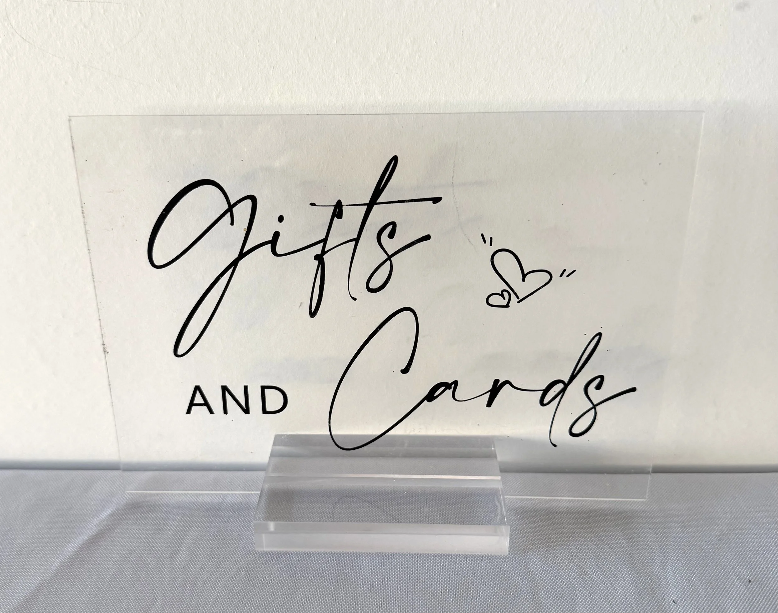 Gifts and Cards Sign - Acrylic - 1 available