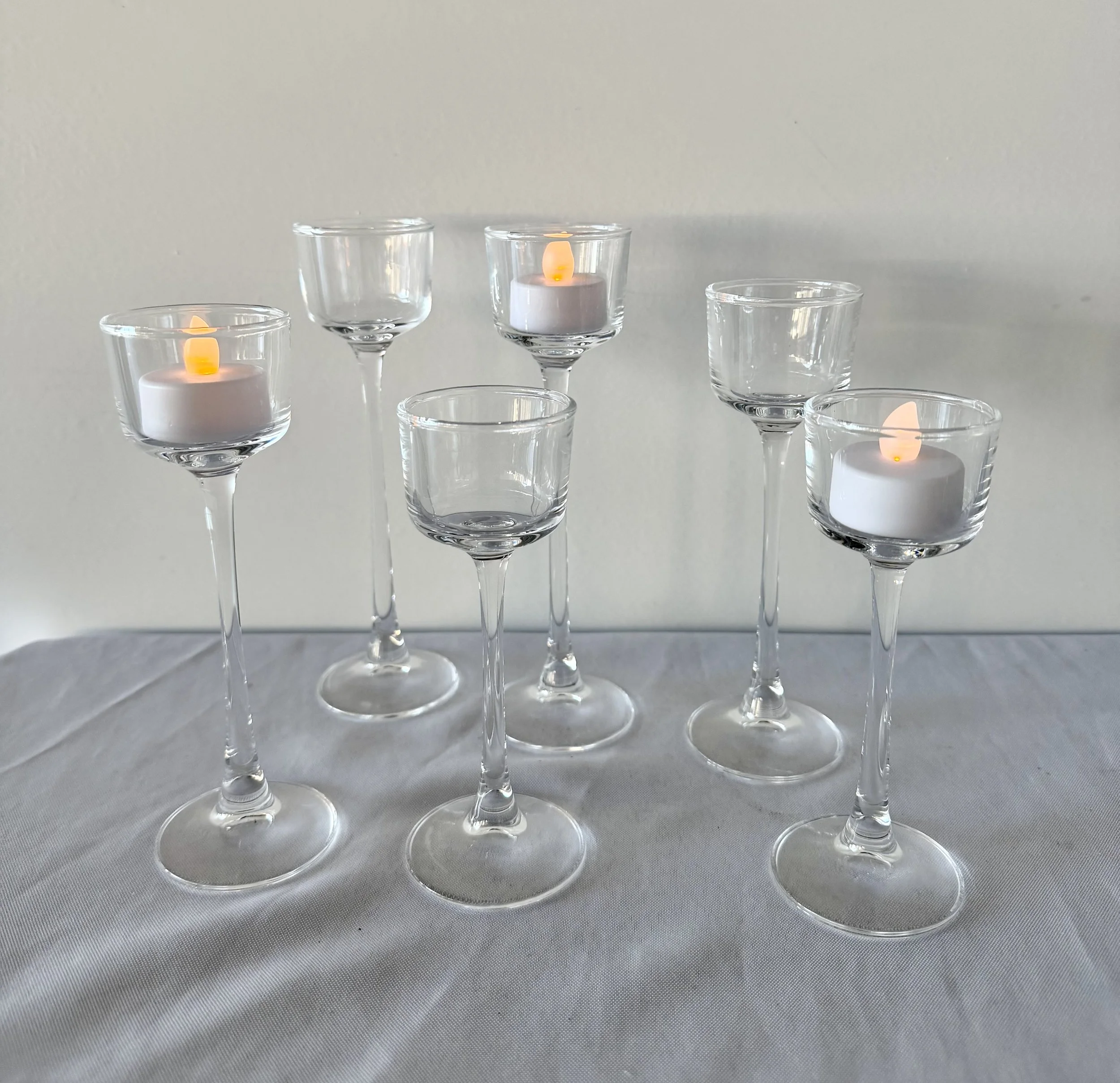 Glass Tea-light Stemware - 3 Sizes