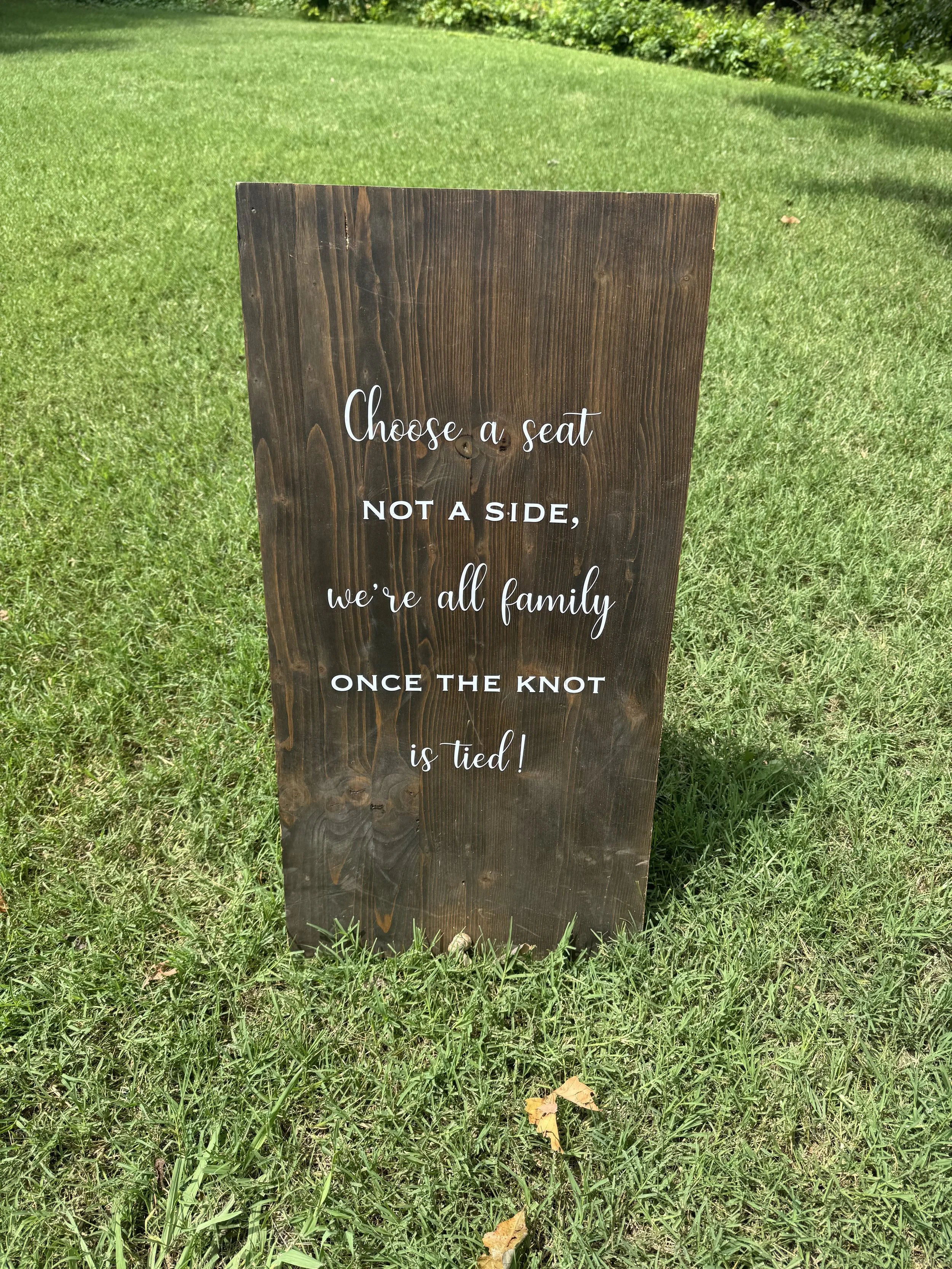 Wood -Choose a seat...