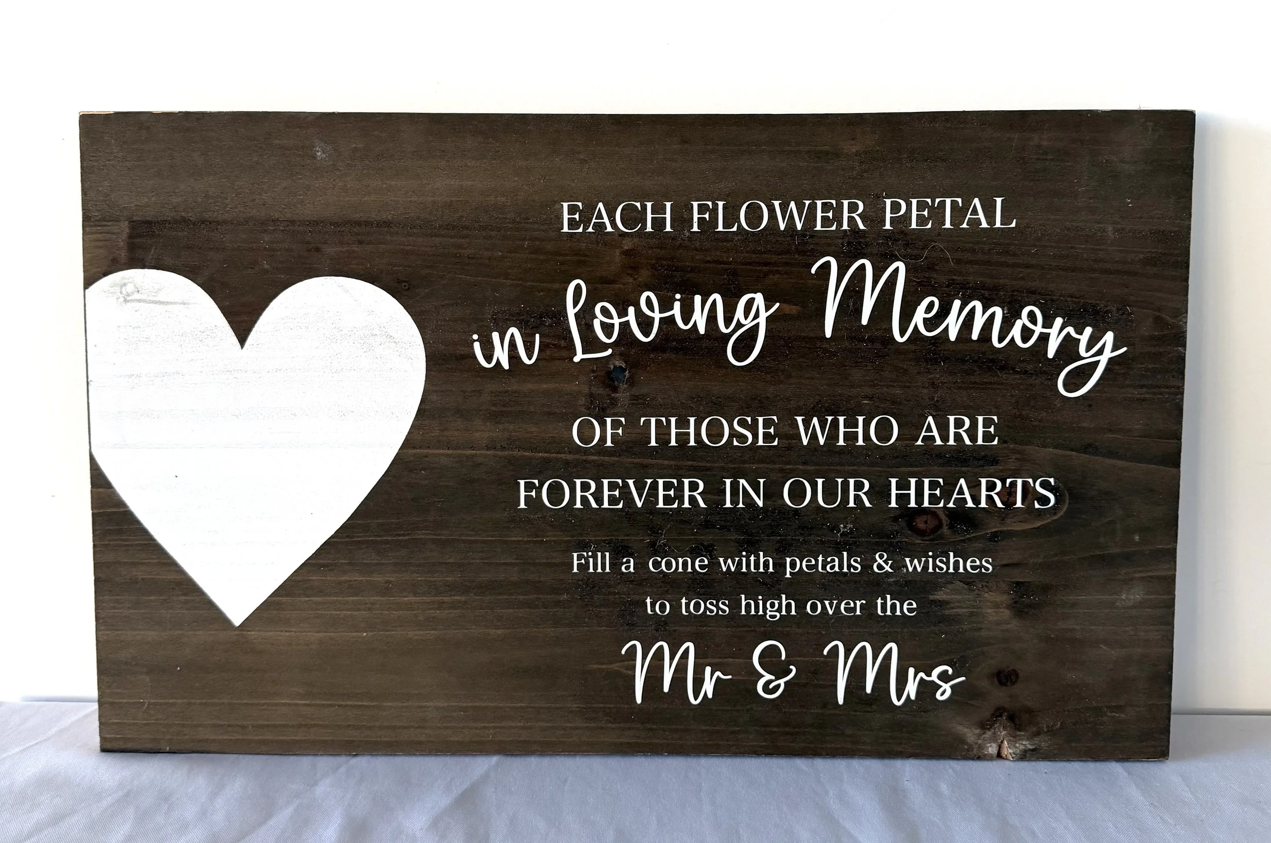 Memorial Sign - Wood - 1 available