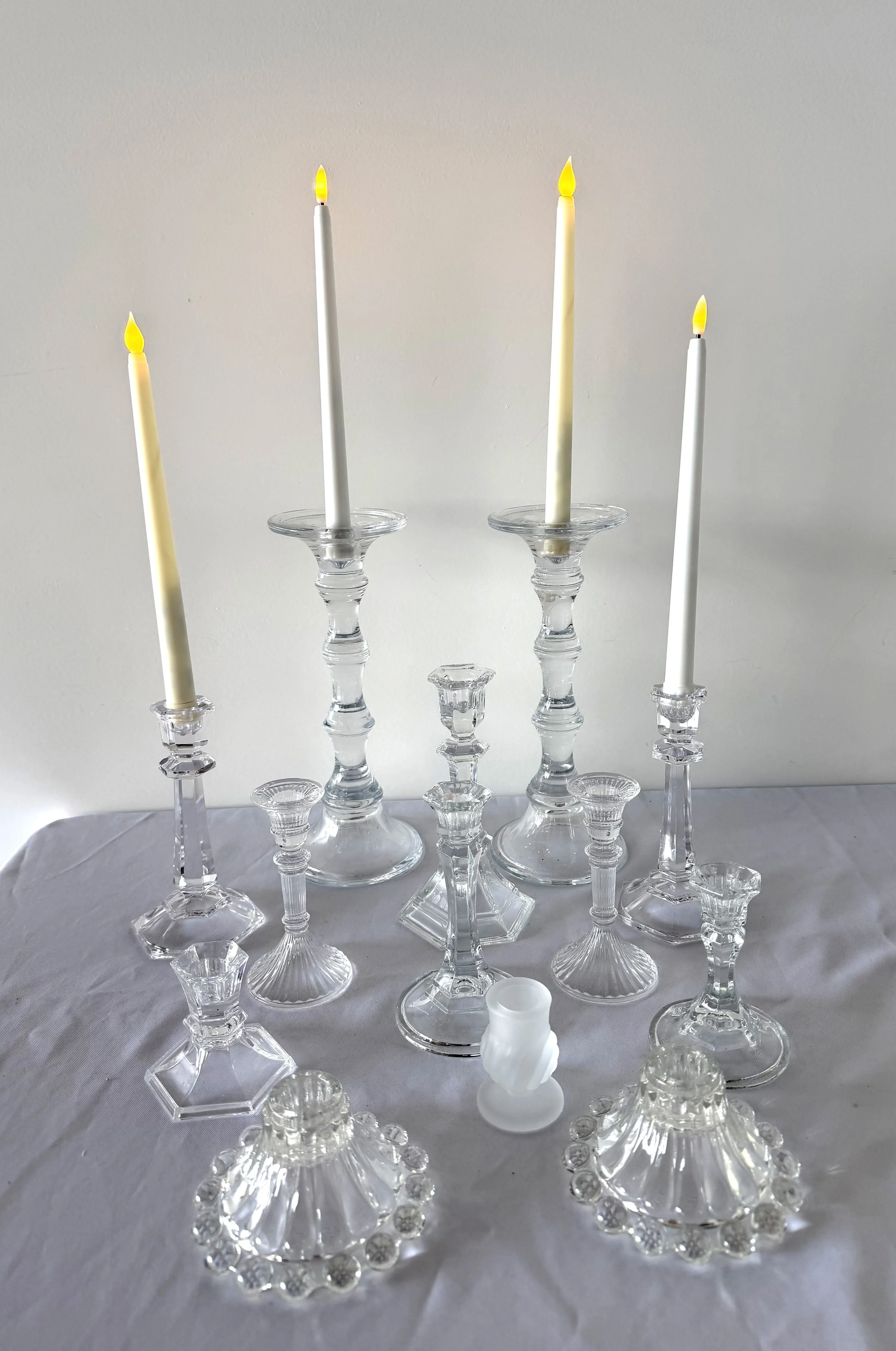 Crystal Candle Holders - Variety - 13 Available