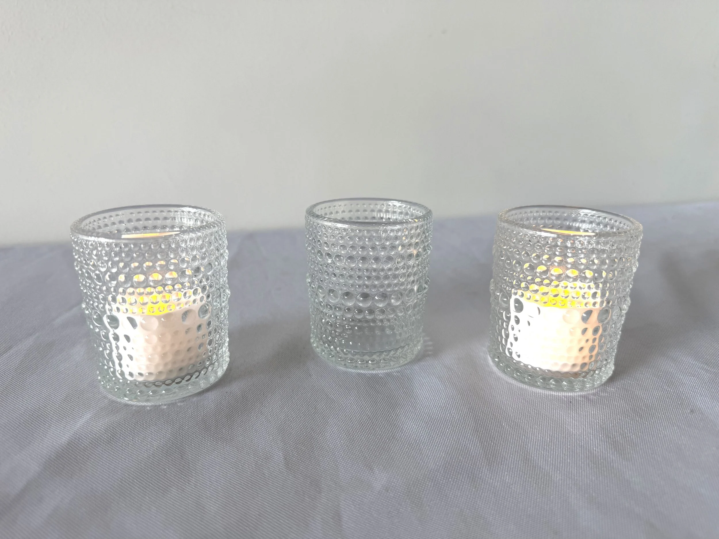 Clear Glass Votive Tea Light Holder - 48 Available