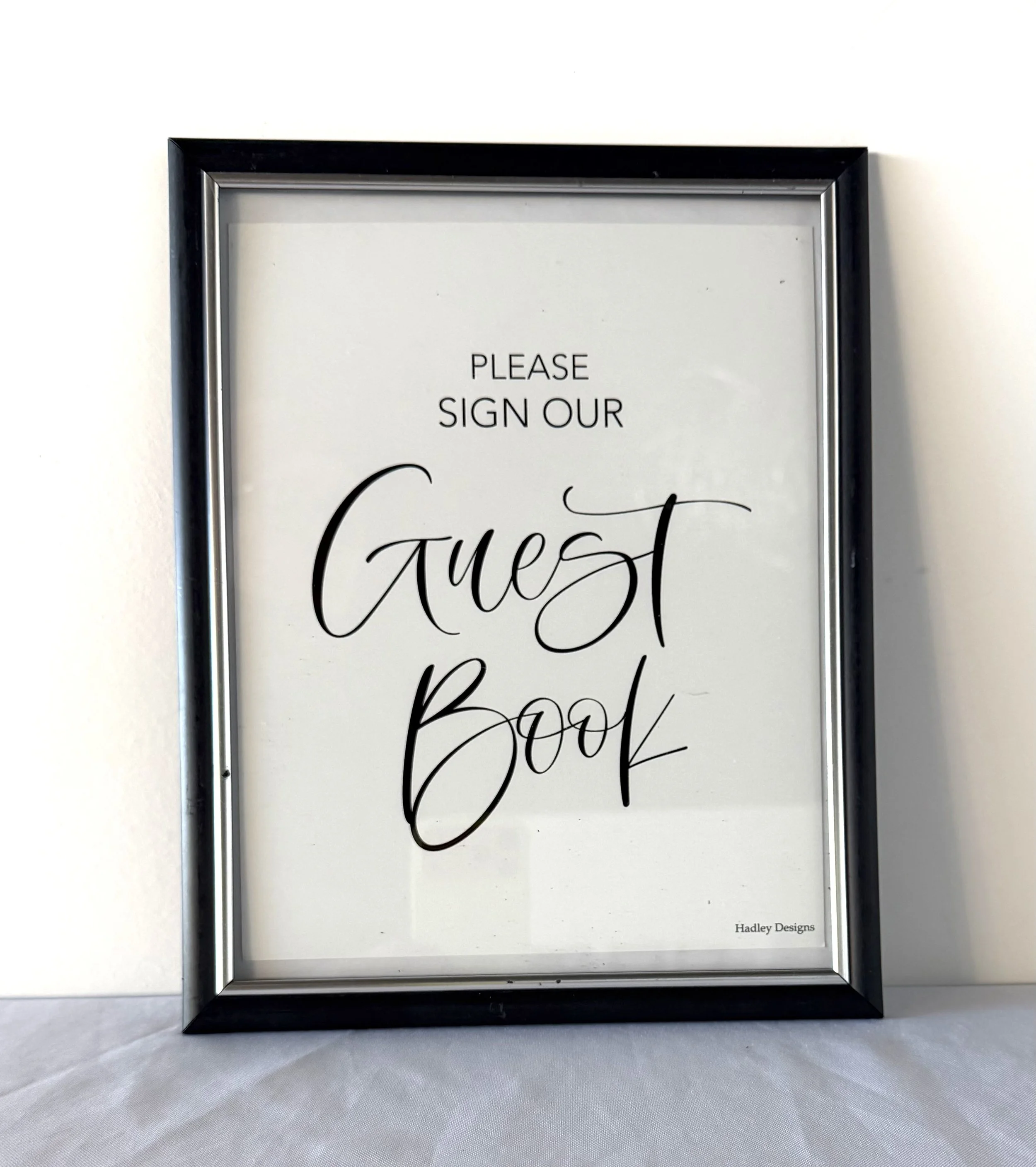 Guest Book Sign 8x10 - to be used with easel - 1 available