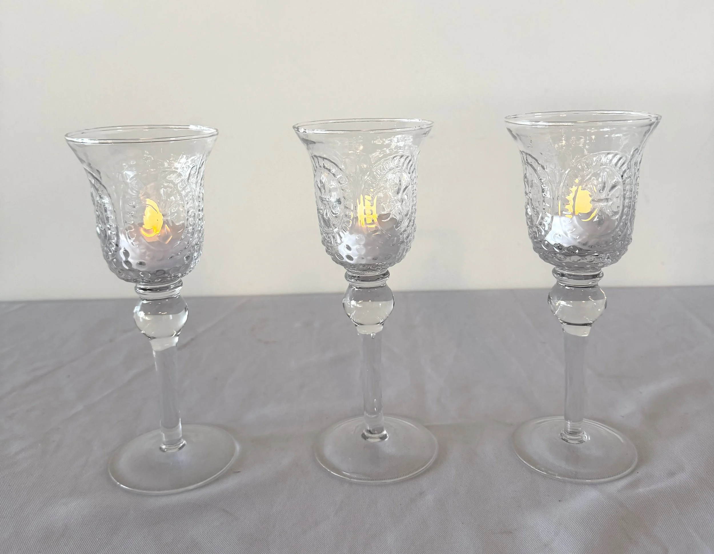 Tea Light Glass Bell Holder - 12 Available