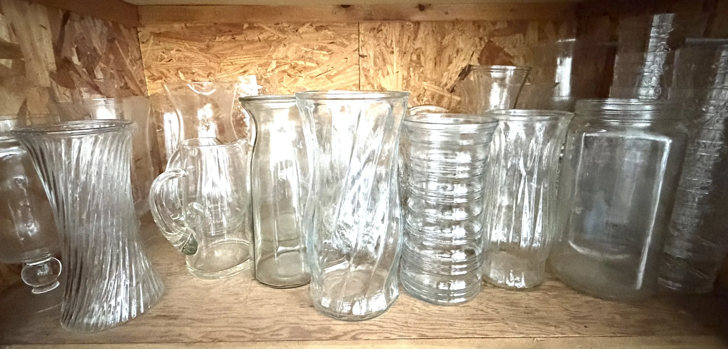 Large Class Flower Vases - Variety - 20 Available