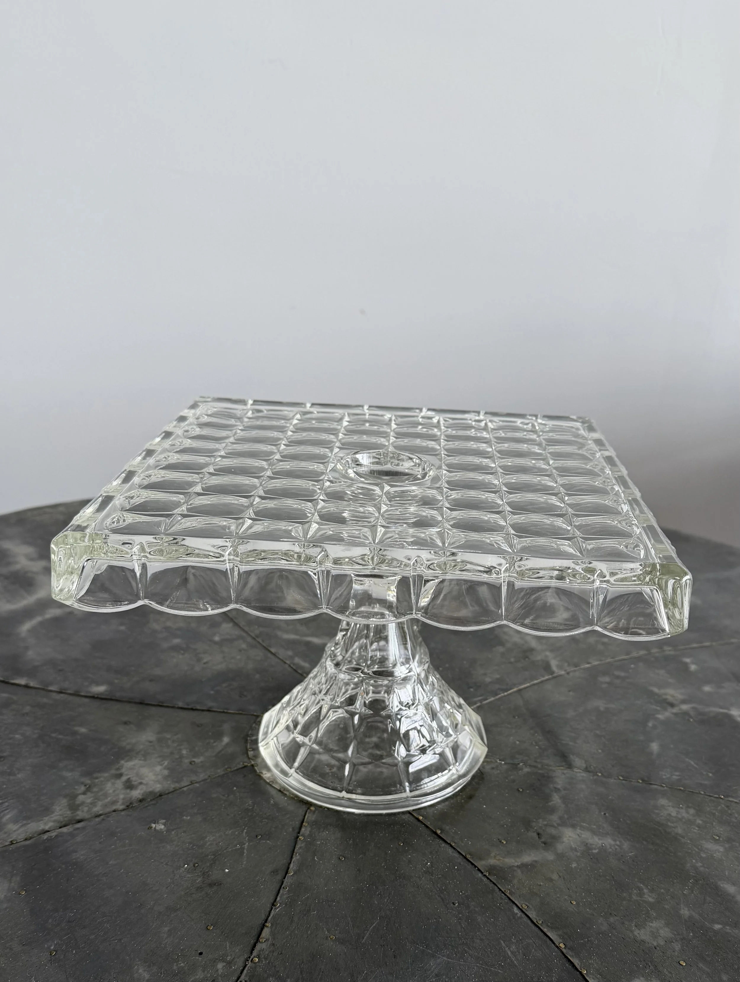 Square Crystal Cake Stand