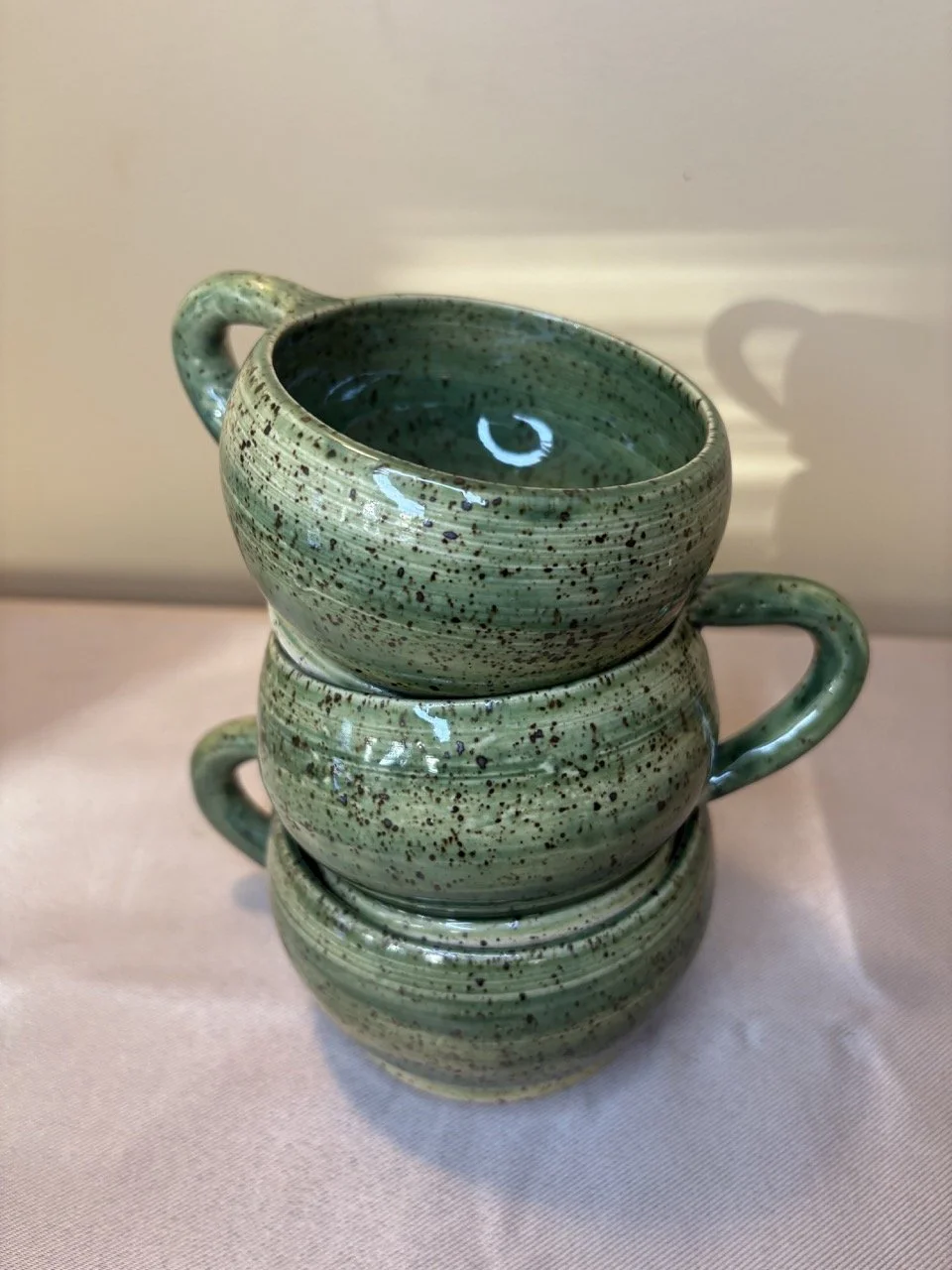 Small Family Green Mug Set (3)