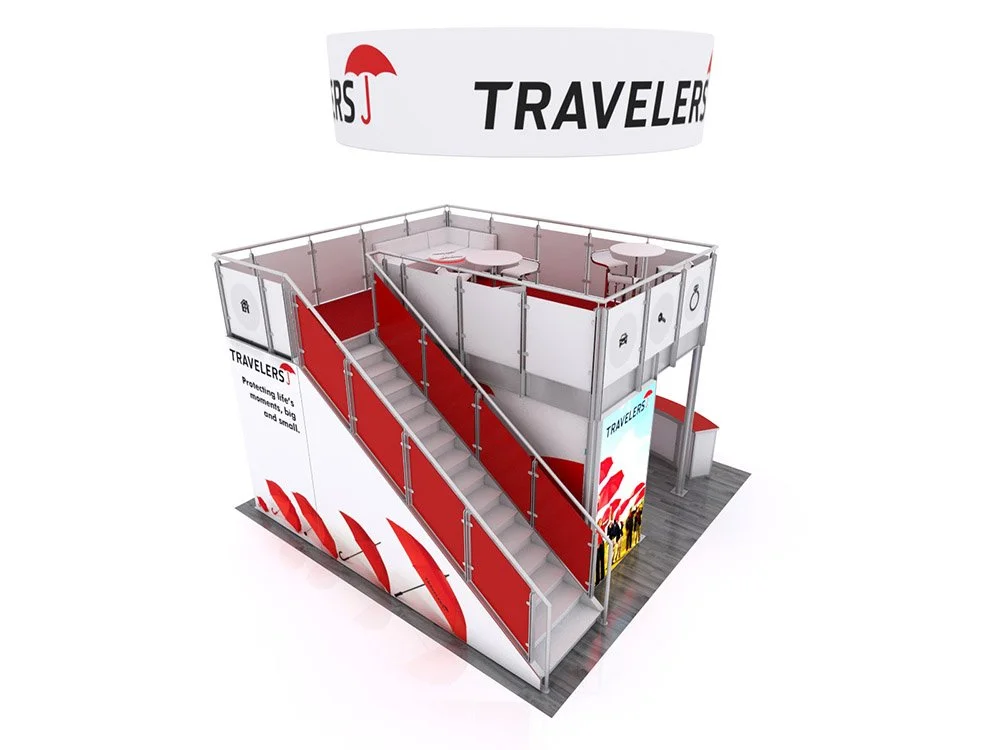 Double Decker Trade Show Booth | Double Deck Exhibit Stand Rentals